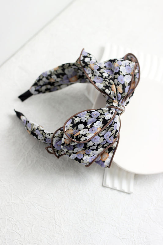 A2409HJ58078 - Floral Bow Headband