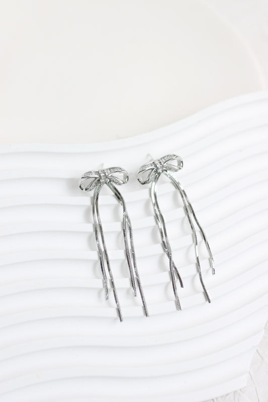 A2410HY33197 - Elegant Bow Knot Dangle Earrings