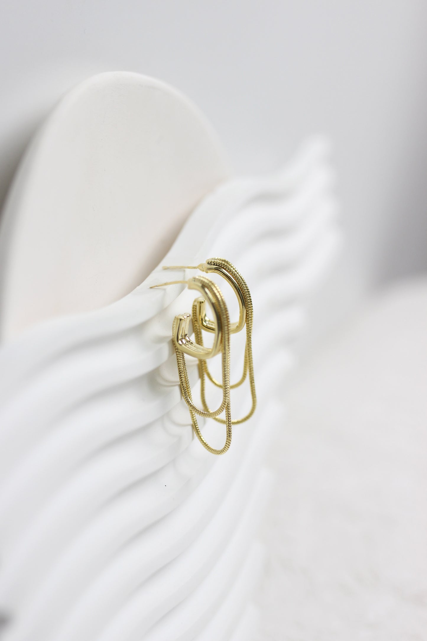 A2410HY98733 - Geometric Double Layer Hoop Earrings