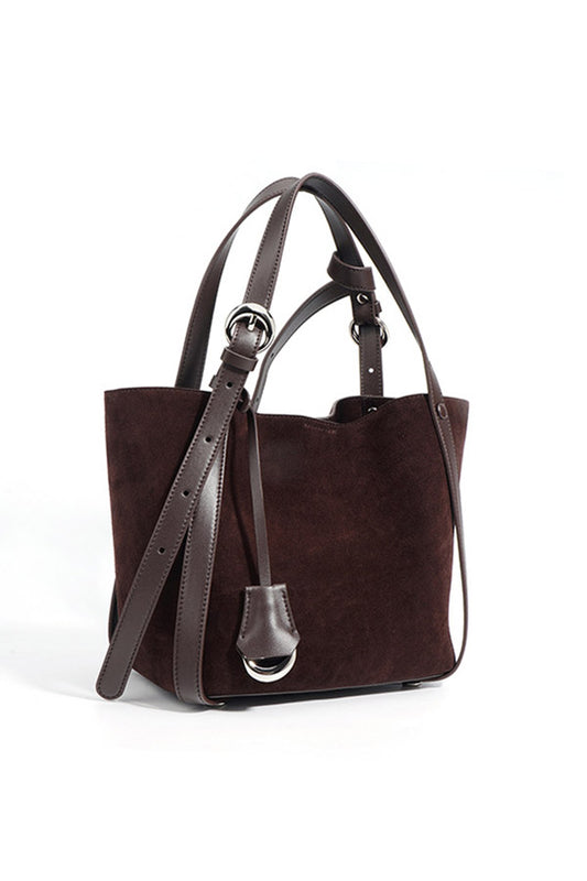 A2410XL62632 - 100% Leather Suede Tote Bag