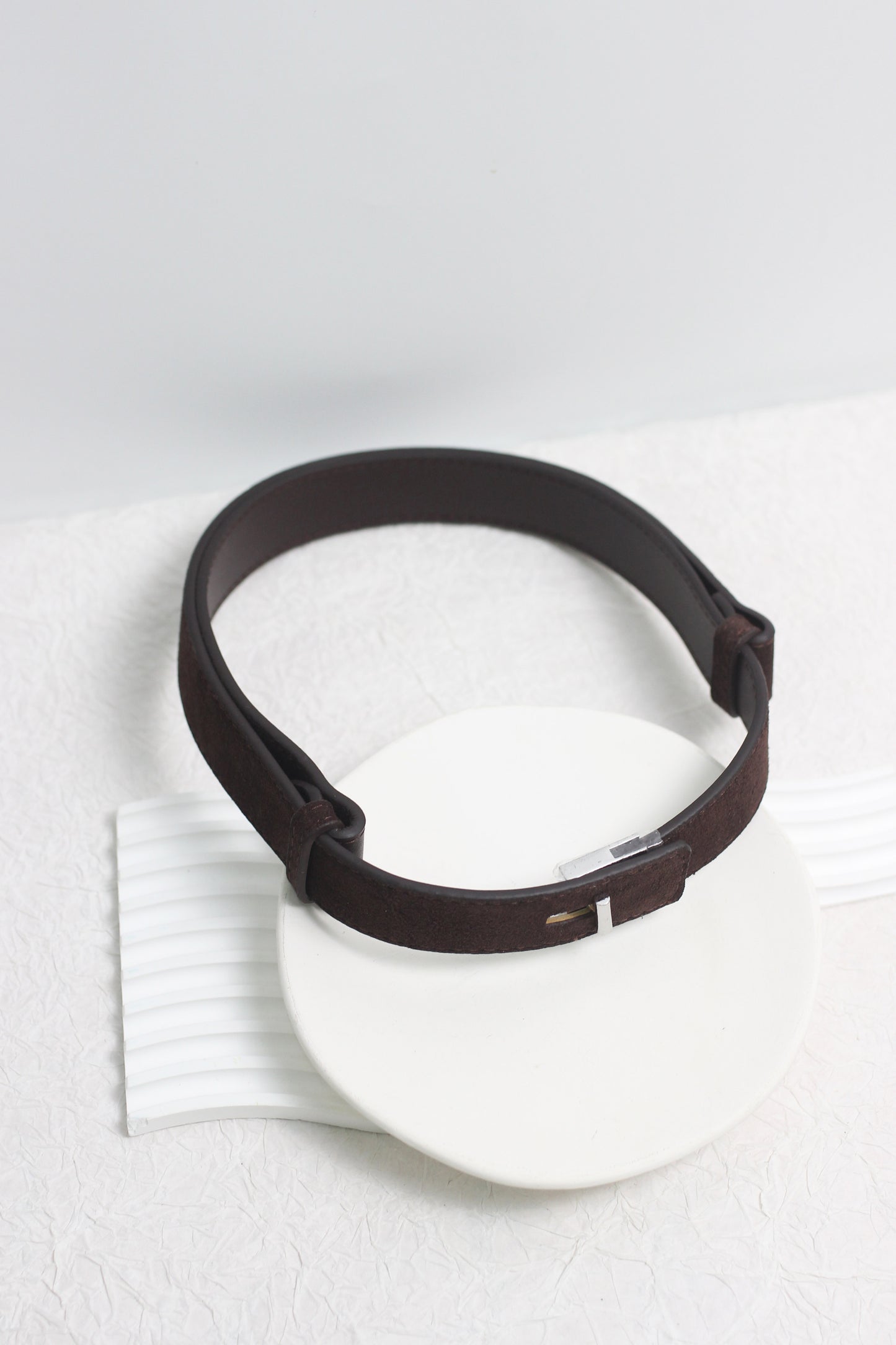 A2411DJN47671 - Sleek Velvet and Leather Belts