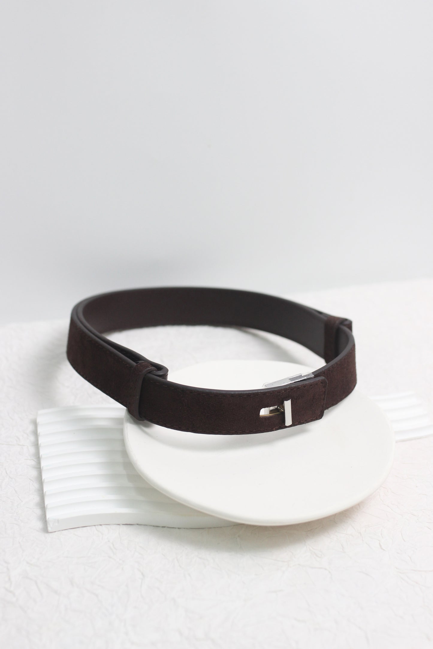 A2411DJN47671 - Sleek Velvet and Leather Belts