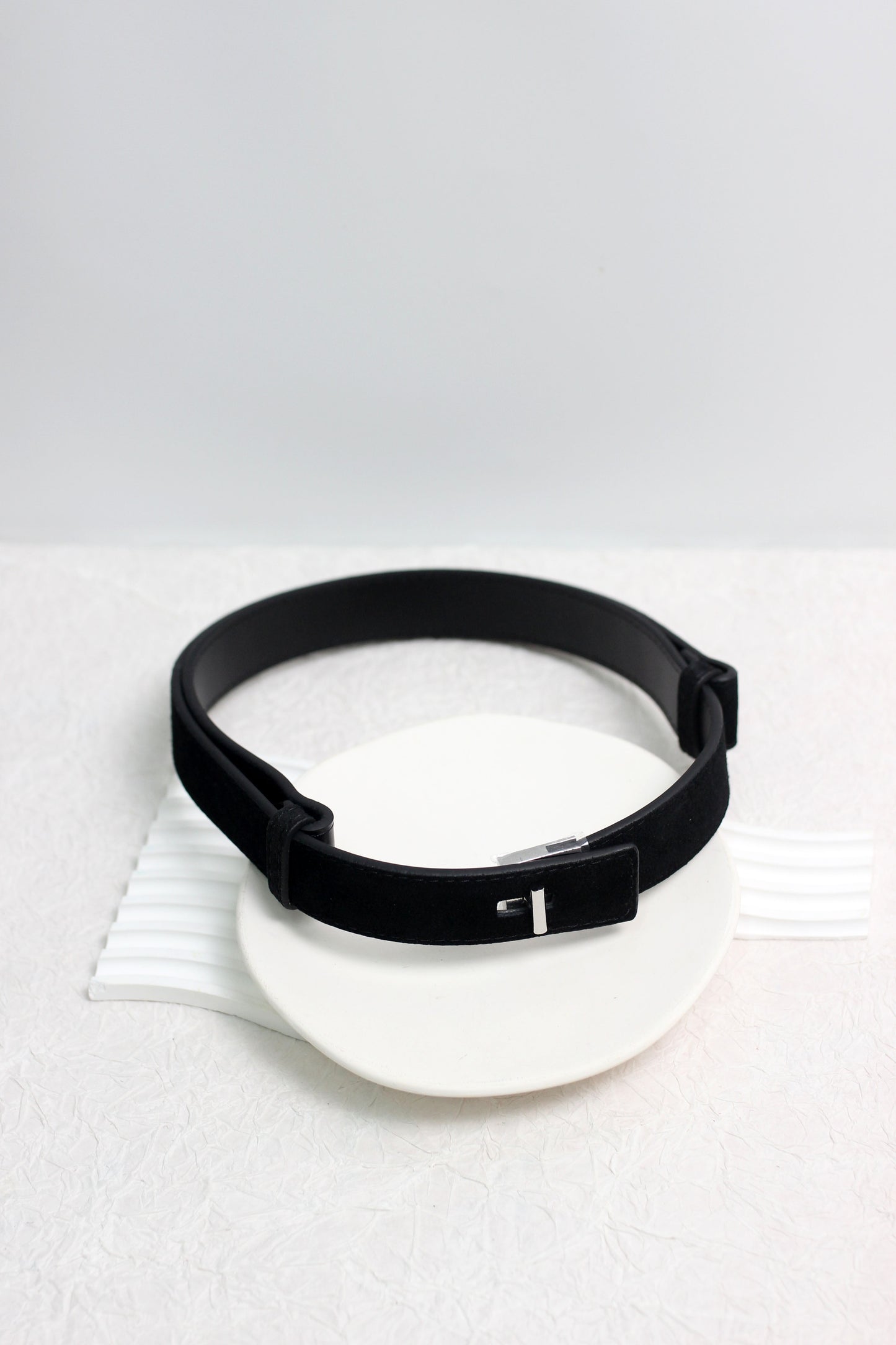 A2411DJN47671 - Sleek Velvet and Leather Belts