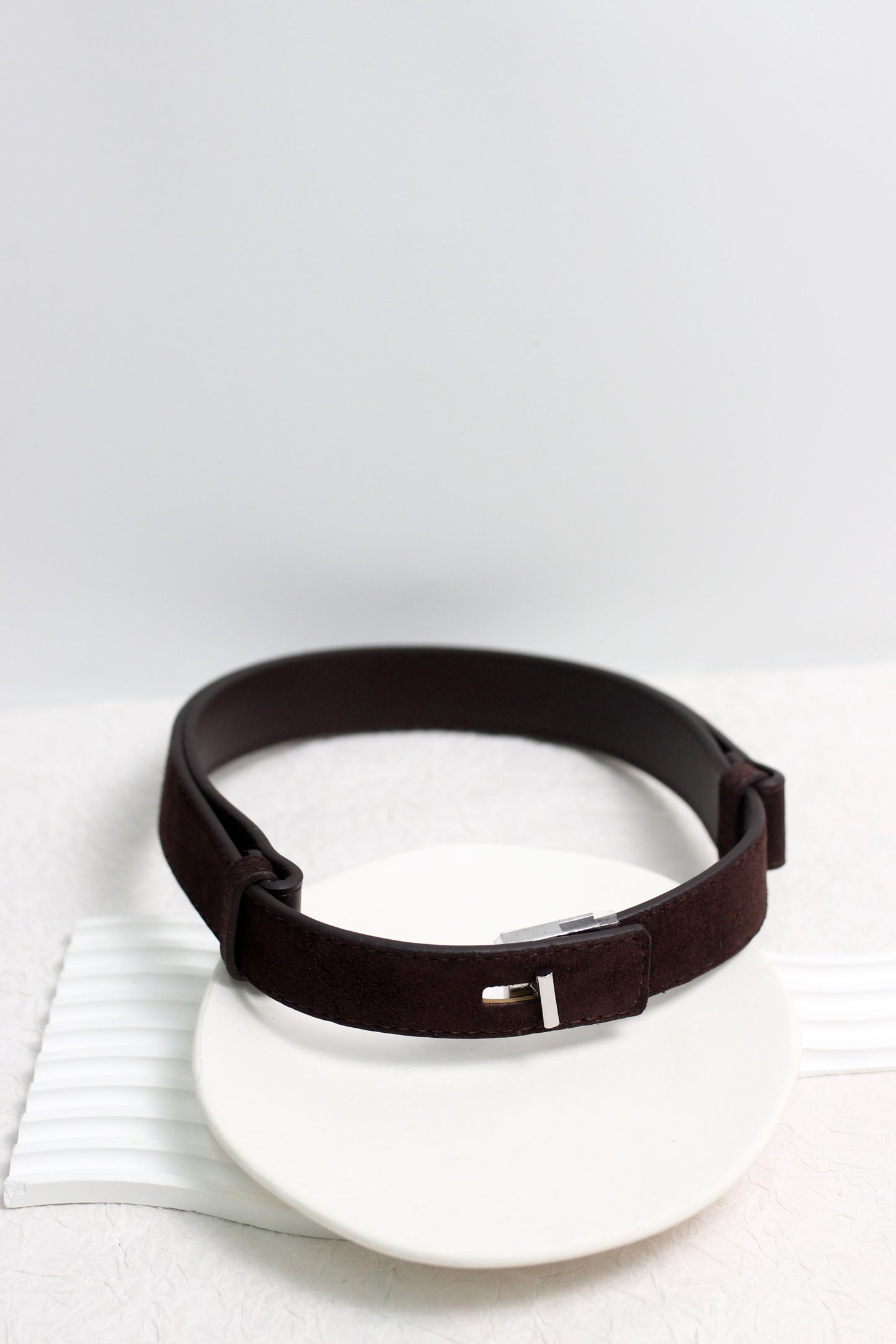 A2411DJN47671 - Sleek Velvet and Leather Belts