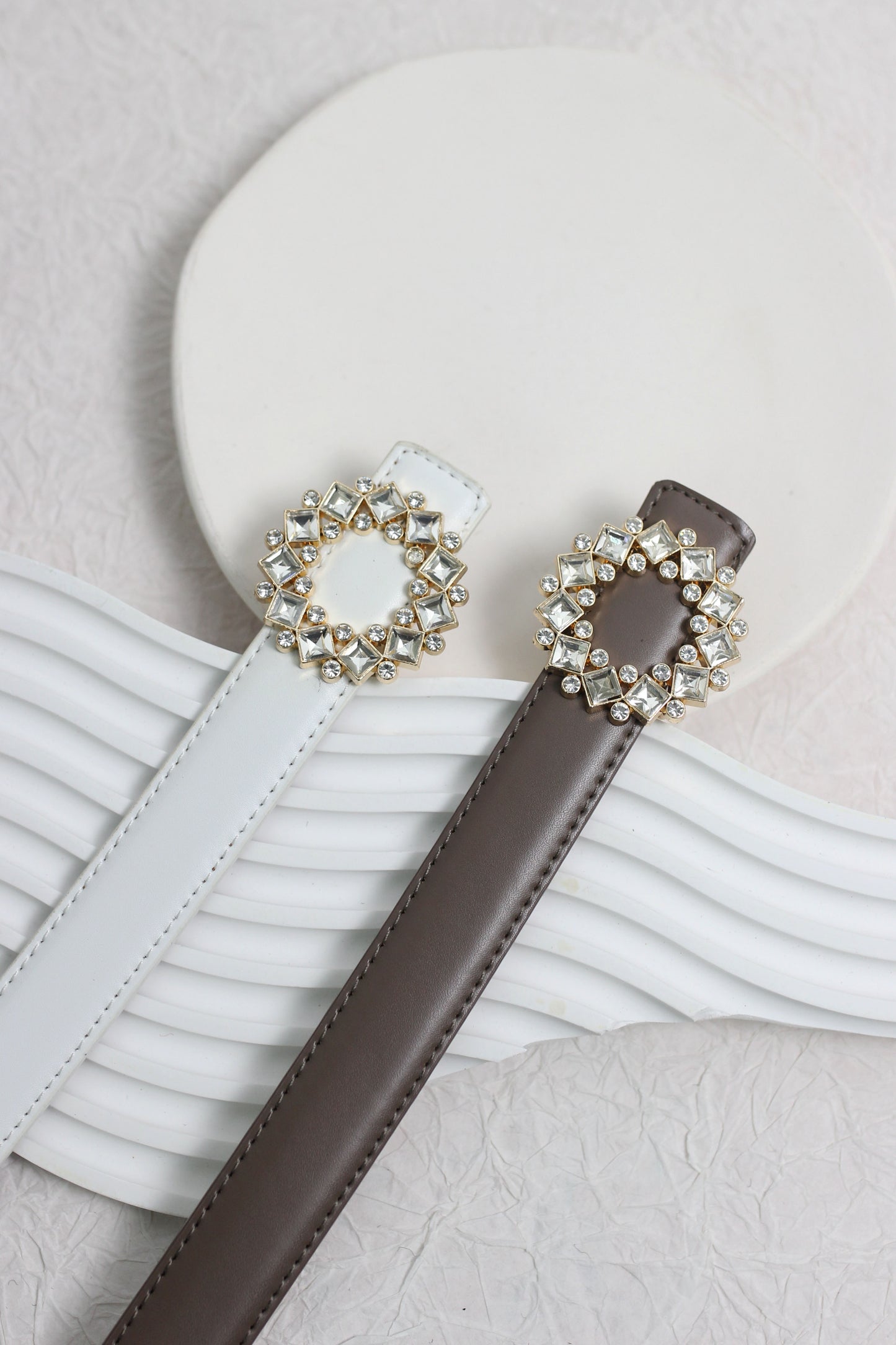 A2411DJN67168 -  Crystal Embellished Leather Belts