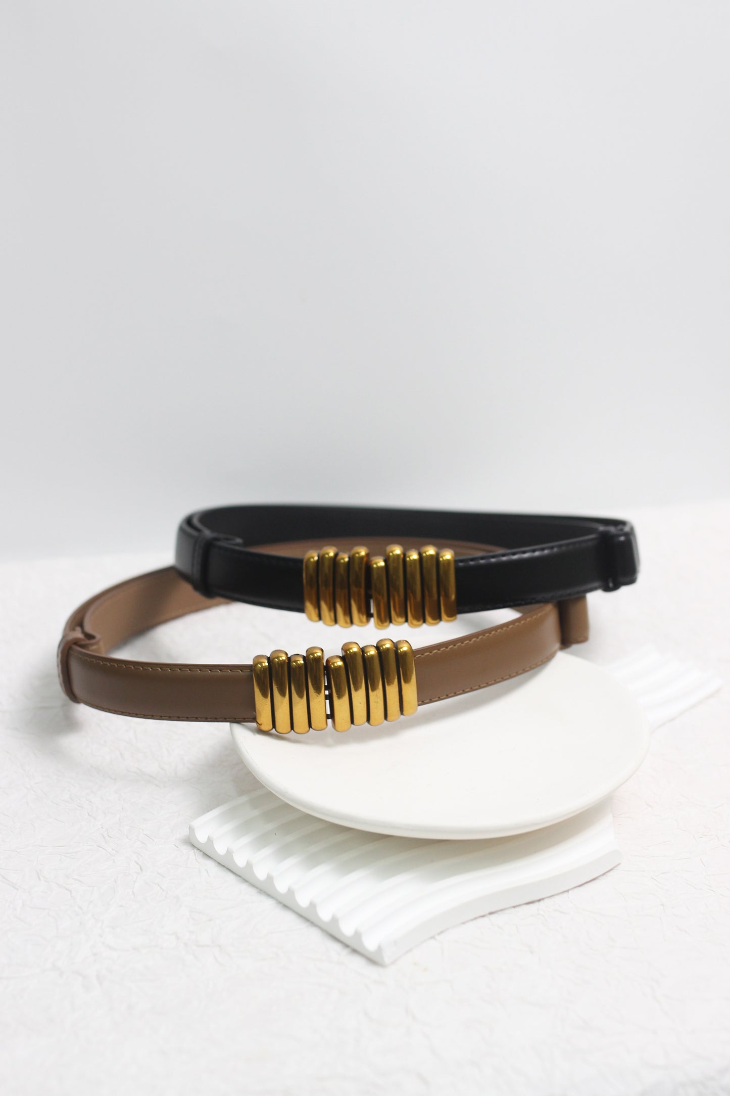 A2411DJN98663 - Modern Spiral Buckle Leather Belts
