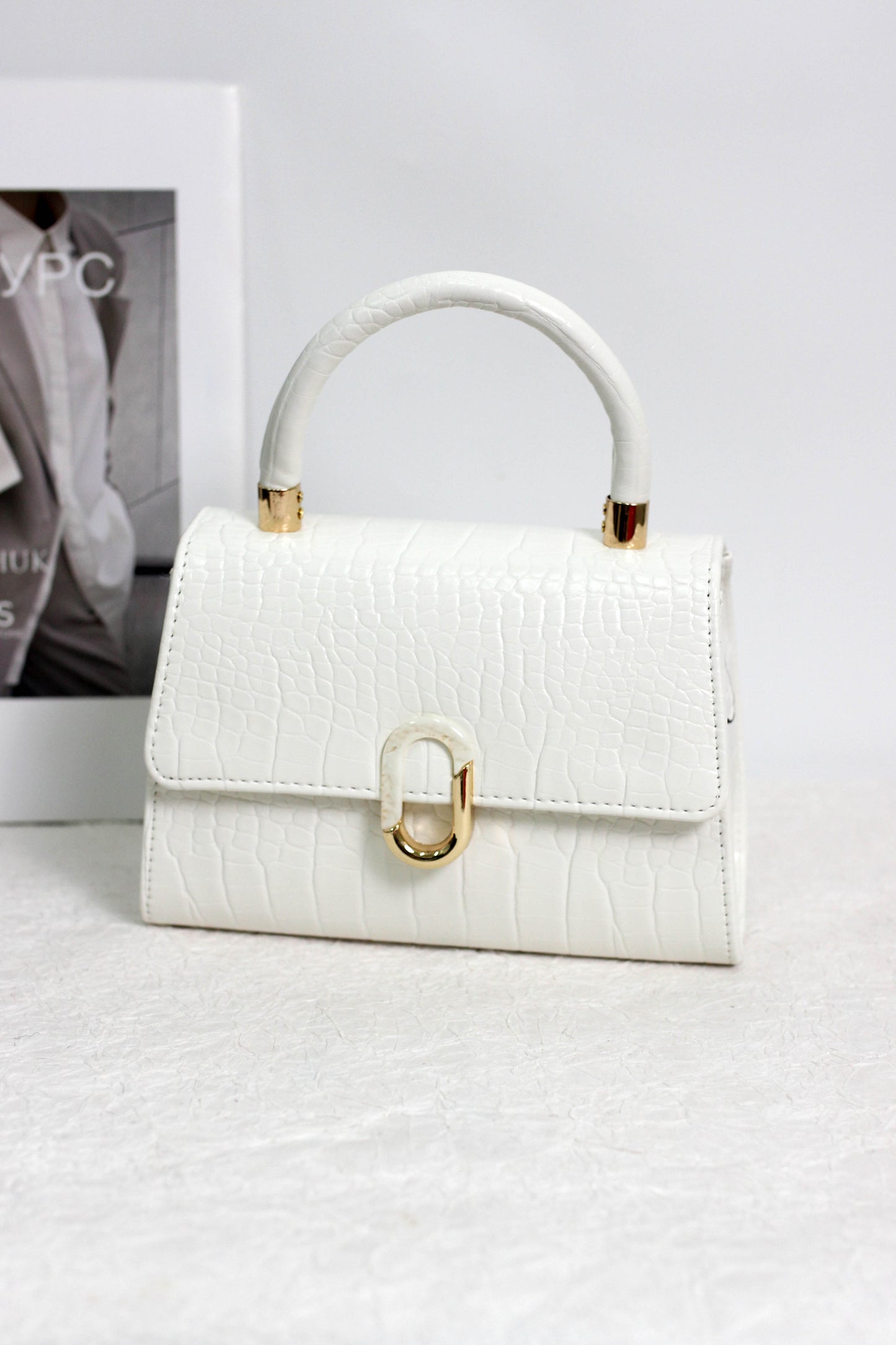 A2411HY26924-1   Luxury Crocodile-Embossed PU Leather Handbag Collection