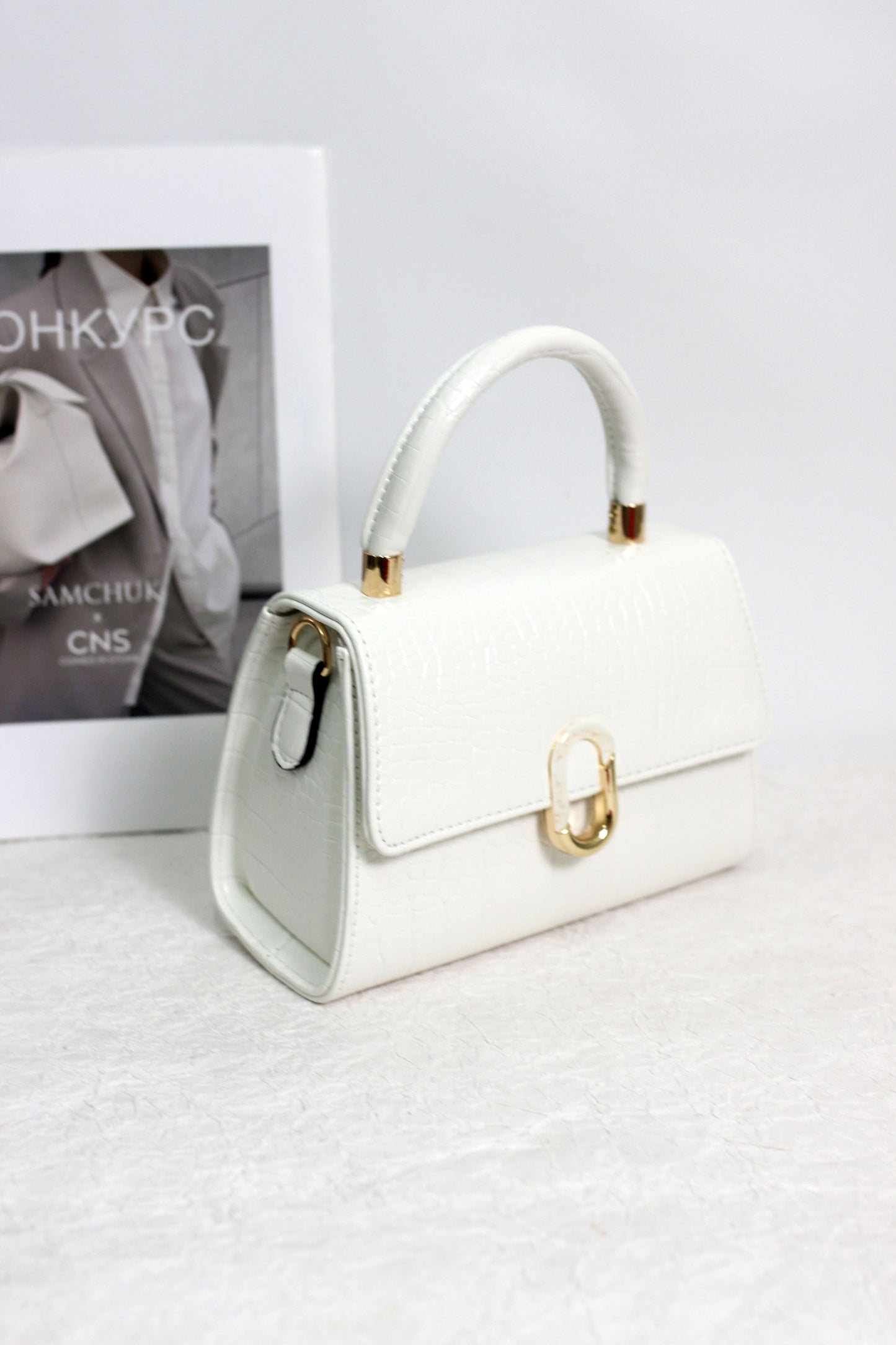 A2411HY26924-1   Luxury Crocodile-Embossed PU Leather Handbag Collection