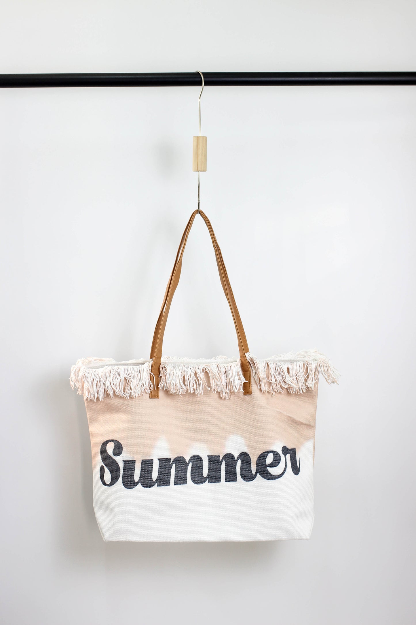 A2412BD10176 - Summer Fringe Canvas Tote Bag