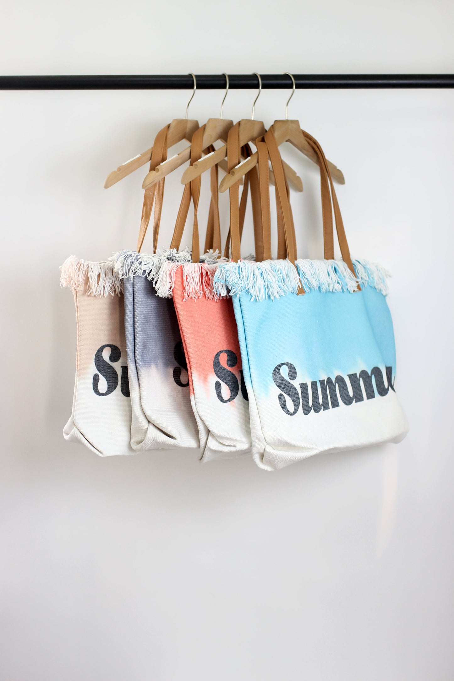A2412BD10176 - Summer Fringe Canvas Tote Bag