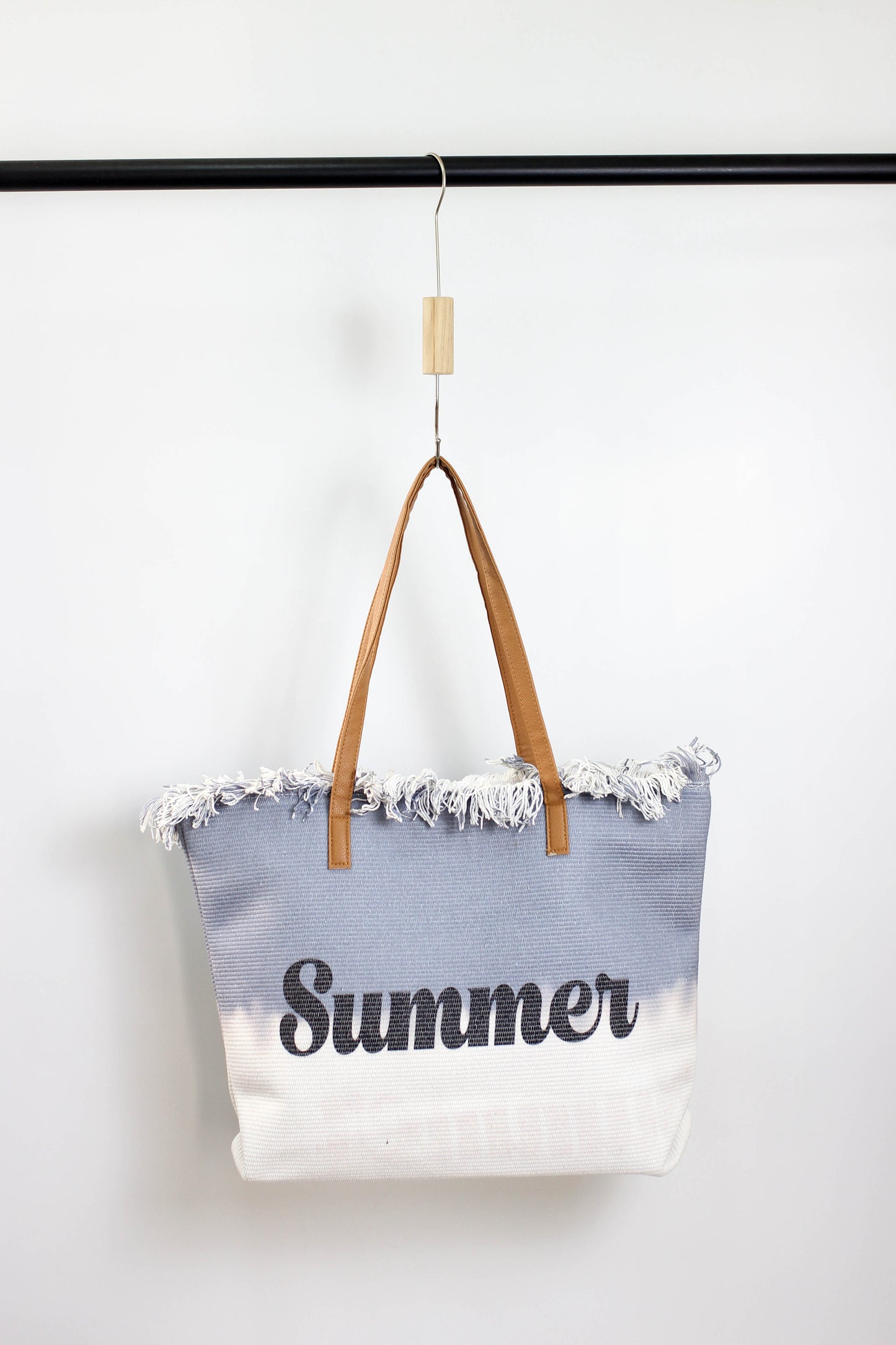 A2412BD10176 - Summer Fringe Canvas Tote Bag