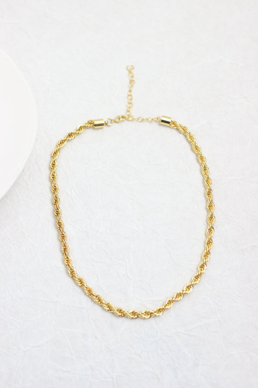 A2501QL49751 - Gold Rope Chain Necklace