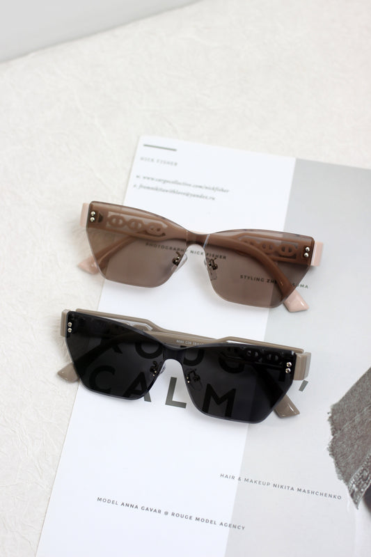 A2501YTGX29086 - Luxury Geometric Shield Sunglasses