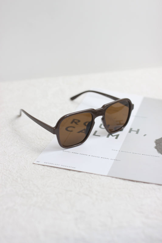 A2502MN72316 - Retro Square Frame Sunglasses