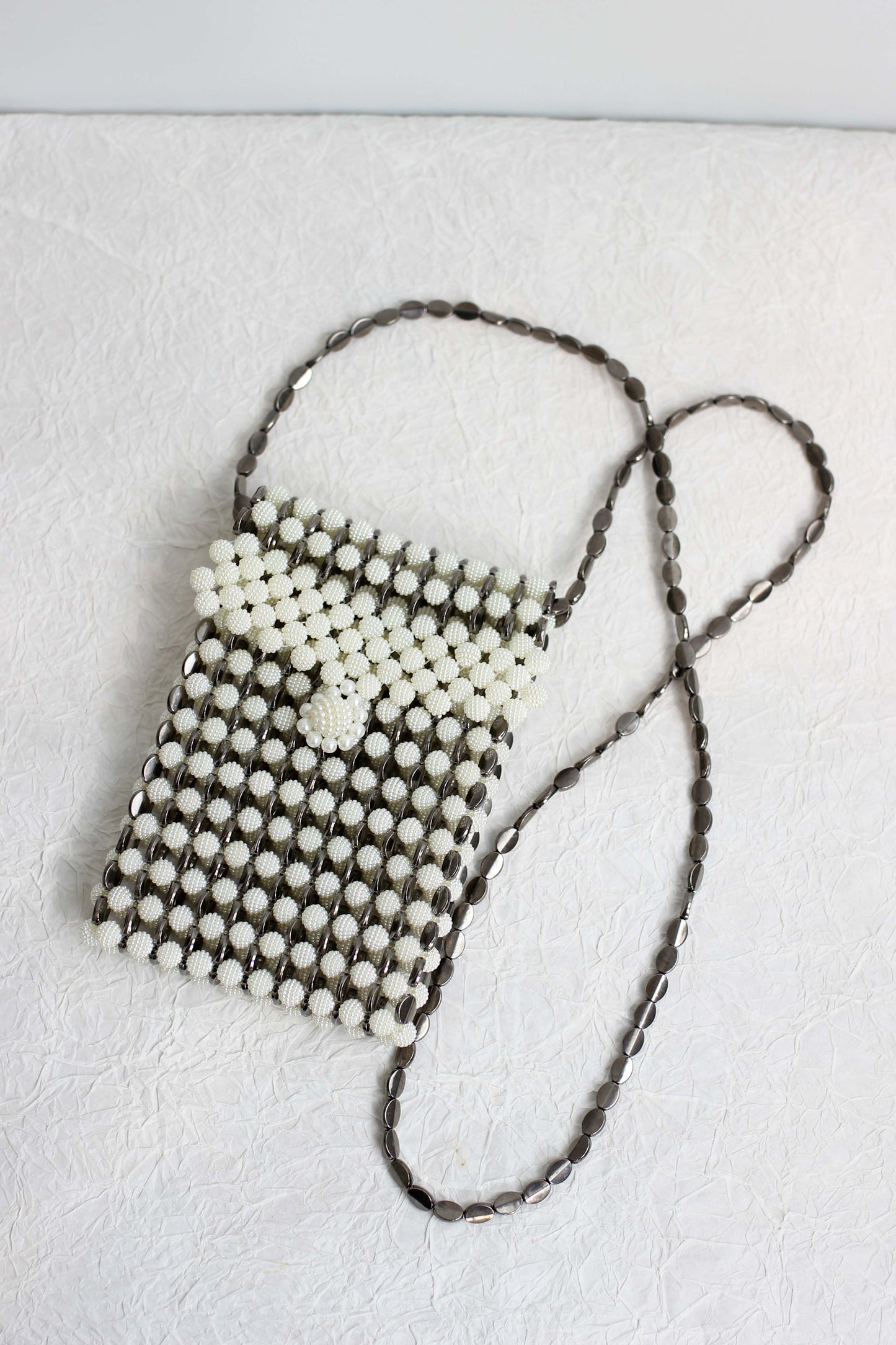 A2502SK55723 - Beaded Crossbody Shoulder Bag