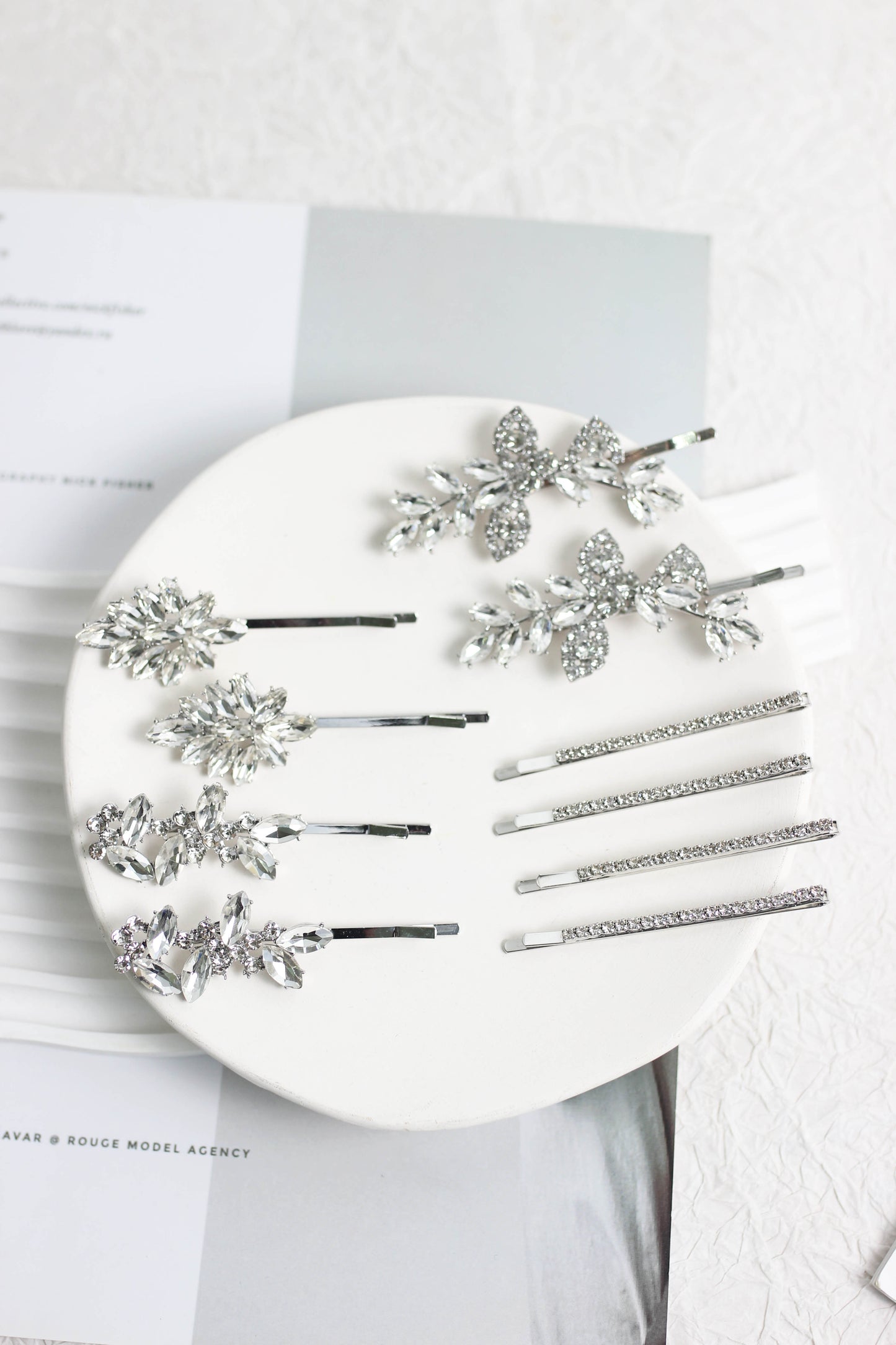 A2503MS48869 - Luxury Rhinestone Crystal Hair Pins Set