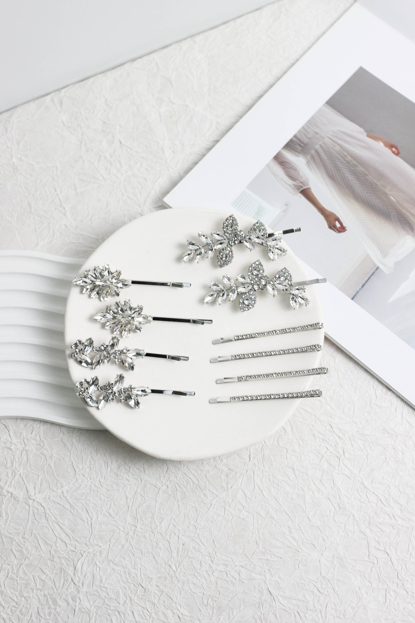 A2503MS48869 - Luxury Rhinestone Crystal Hair Pins Set