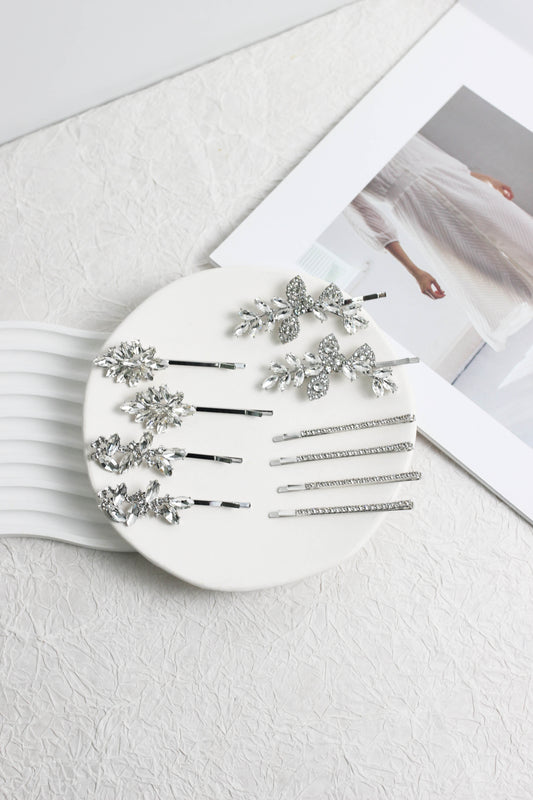 A2503MS48869 - Luxury Rhinestone Crystal Hair Pins Set