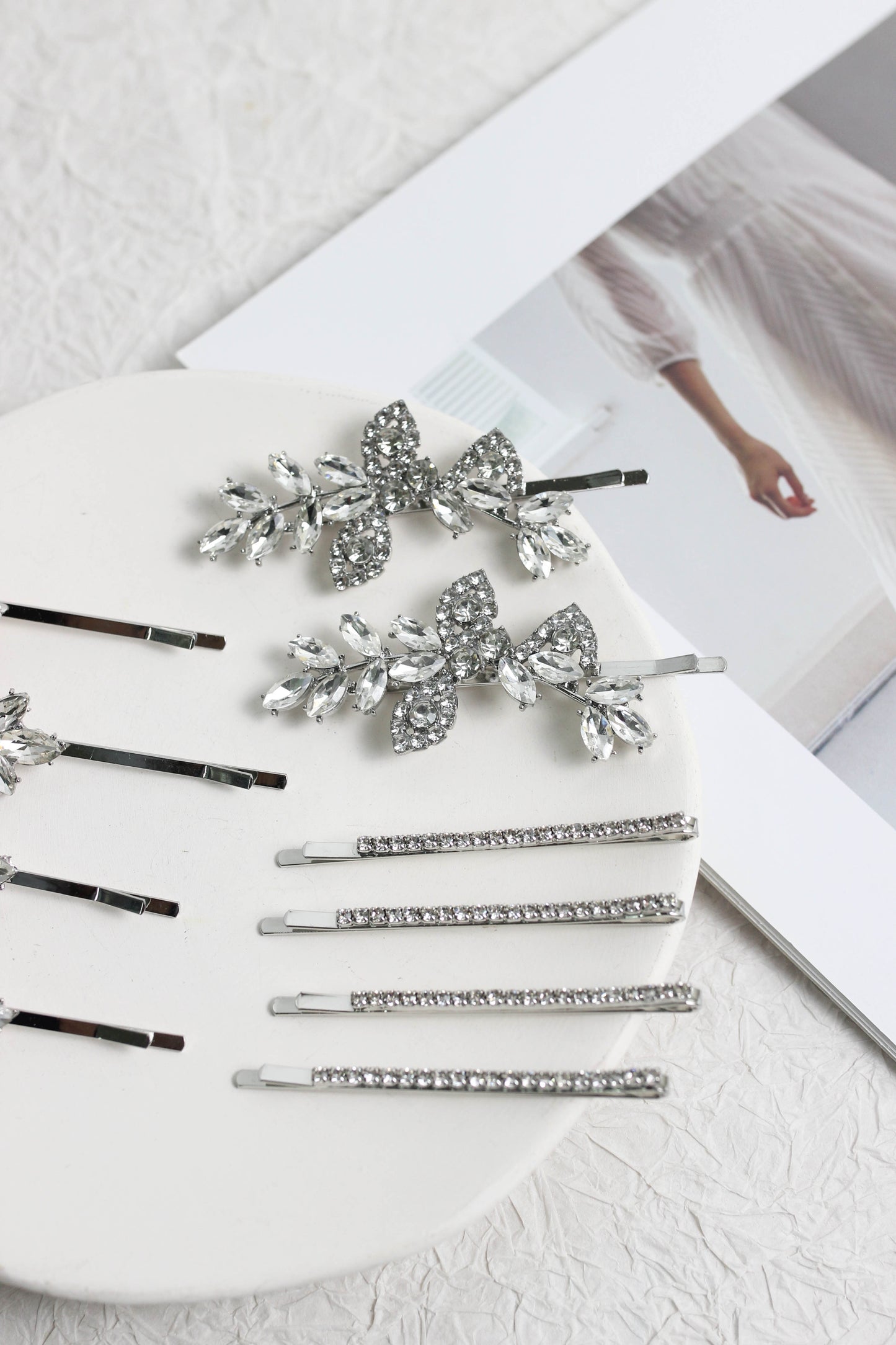 A2503MS48869 - Luxury Rhinestone Crystal Hair Pins Set
