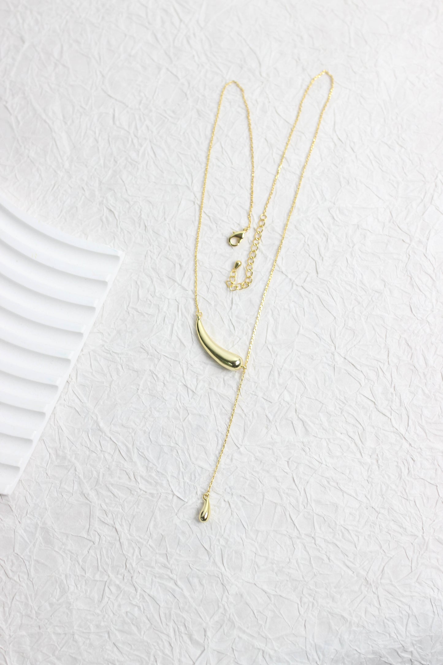 A2503MYZB34575 - Minimalist Double-Layer Drop Pendant Necklace