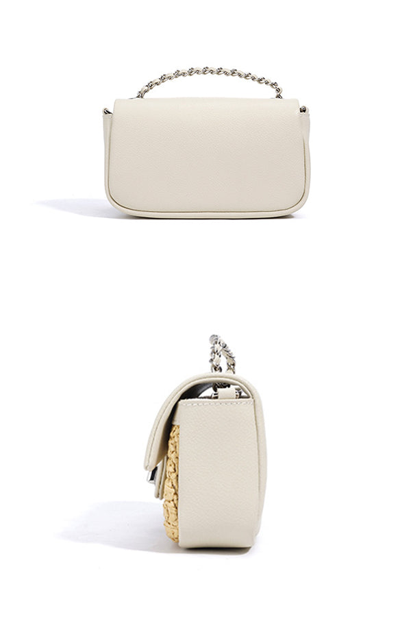 A2503XL25235 - Luxury Woven Leather & Straw Crossbody Bag