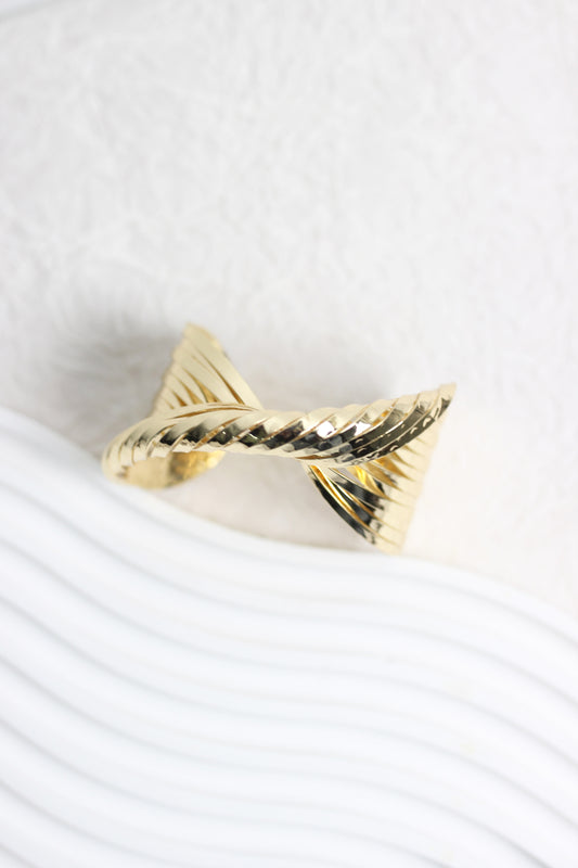 A2503ZL73593 - Twisted Gold-Tone Open Cuff Bracelet