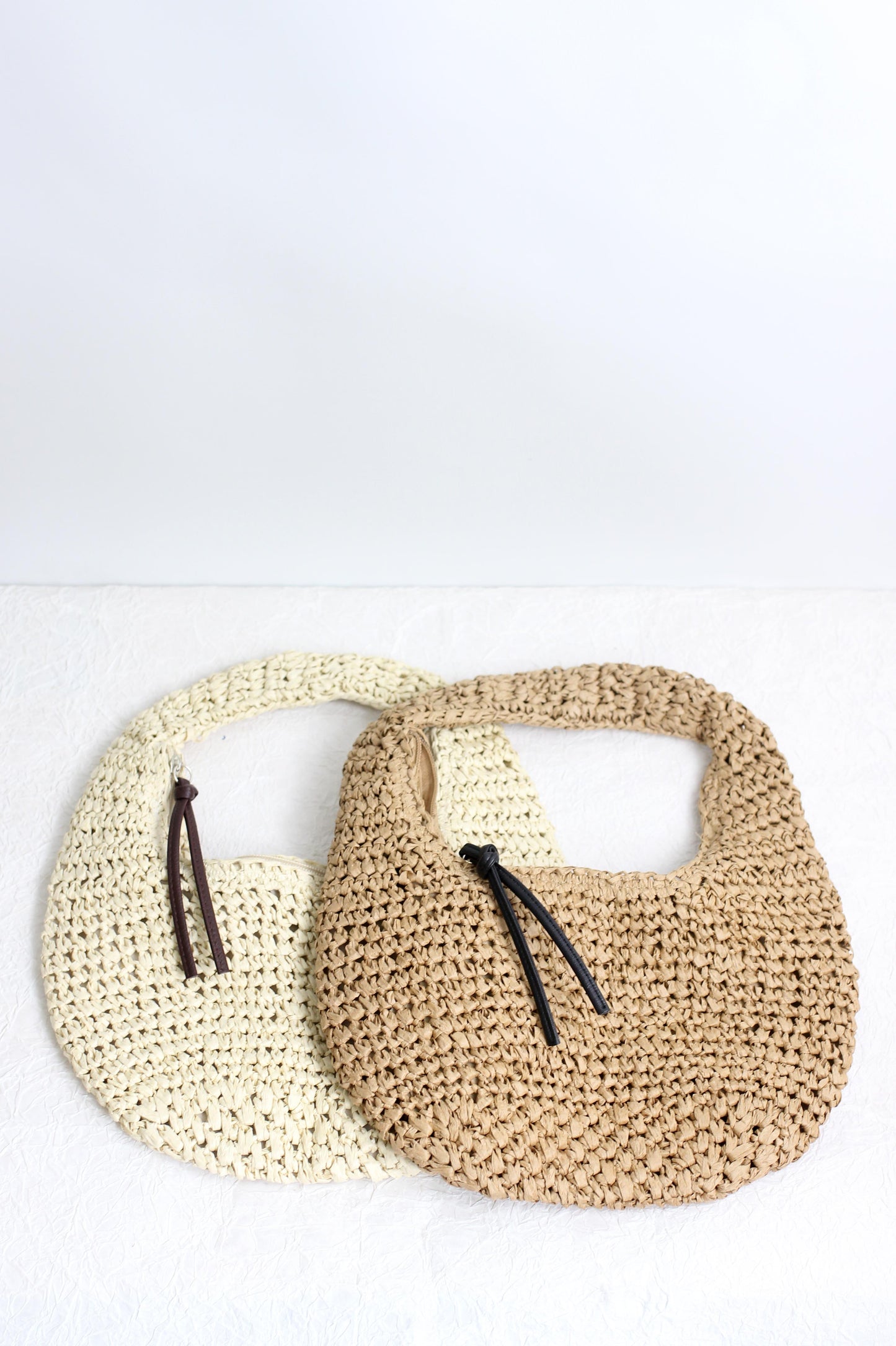 A2504DYGY59871 - Crochet Raffia Shoulder Bag