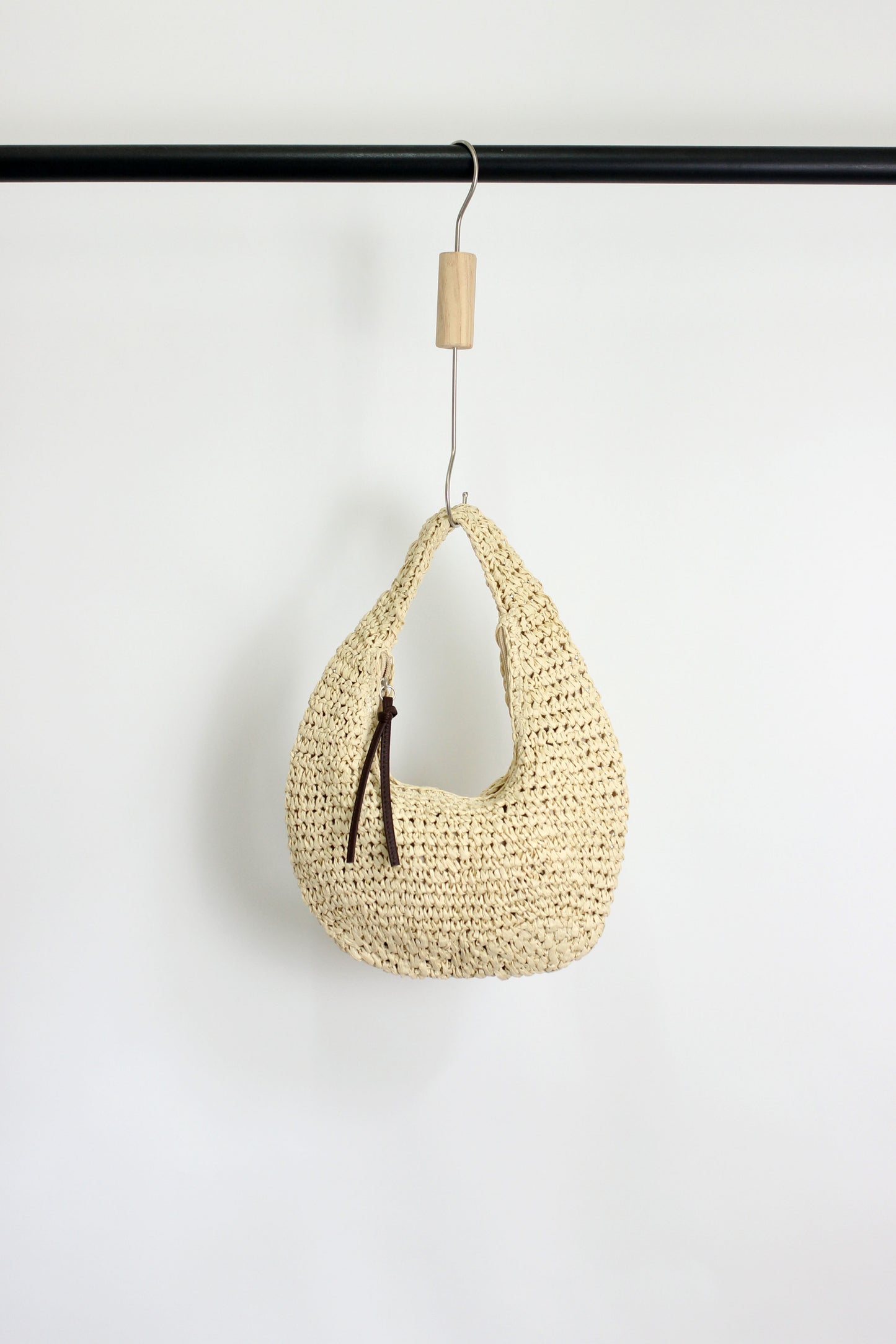 A2504DYGY59871 - Crochet Raffia Shoulder Bag