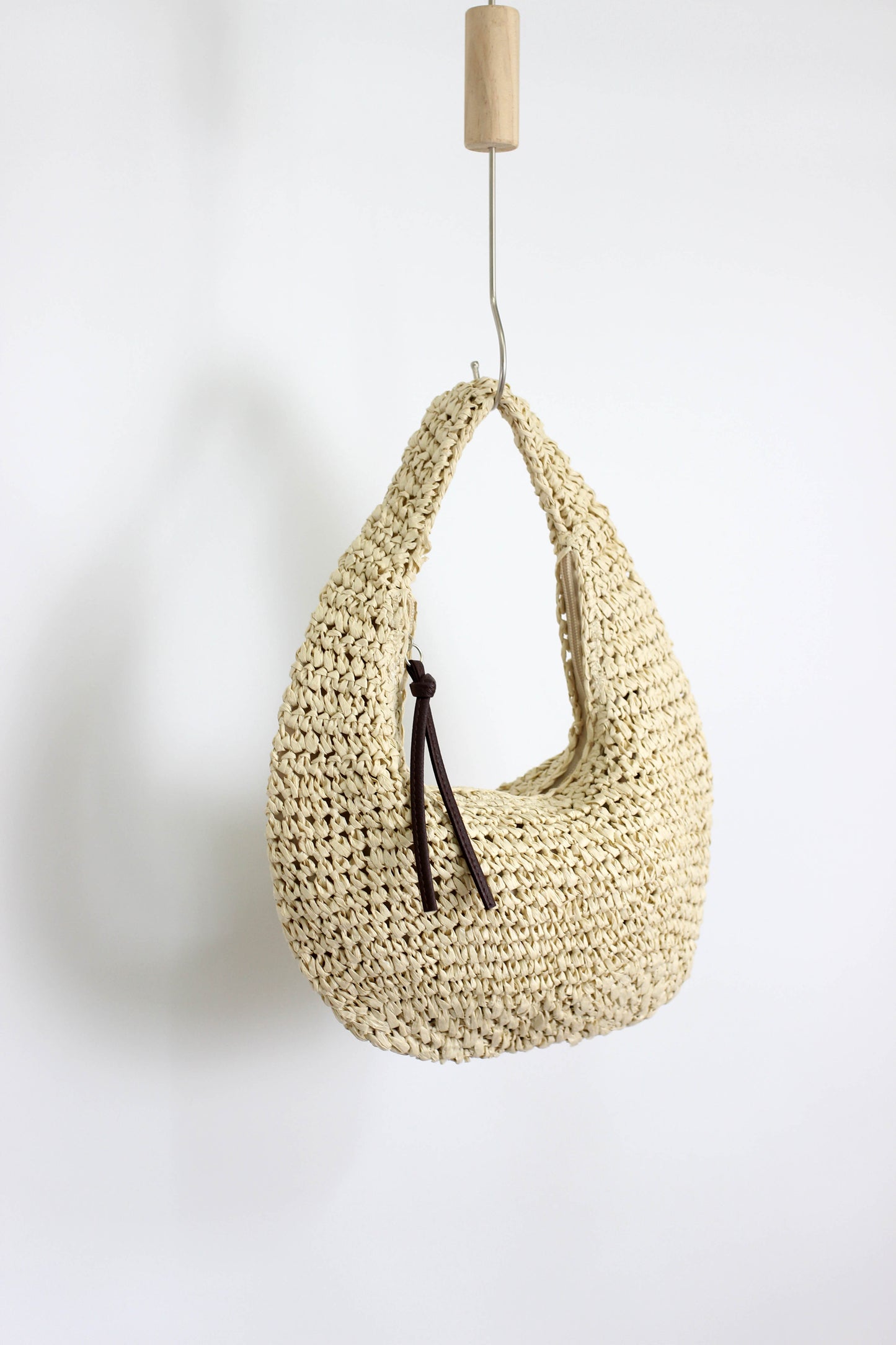 A2504DYGY59871 - Crochet Raffia Shoulder Bag