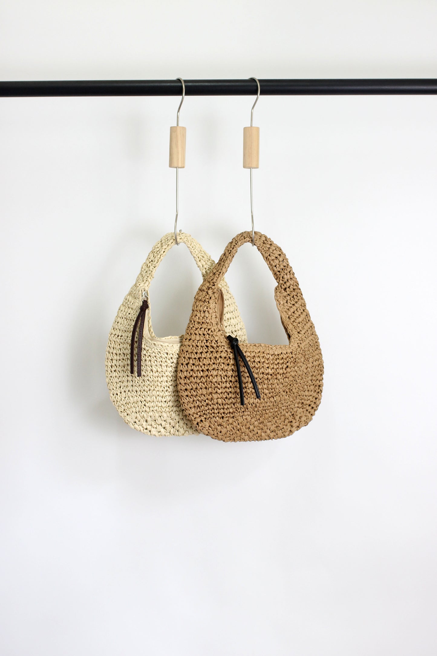 A2504DYGY59871 - Crochet Raffia Shoulder Bag