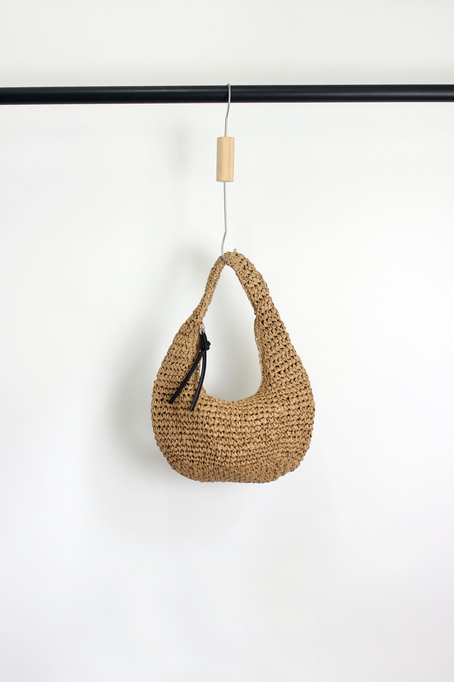 A2504DYGY59871 - Crochet Raffia Shoulder Bag