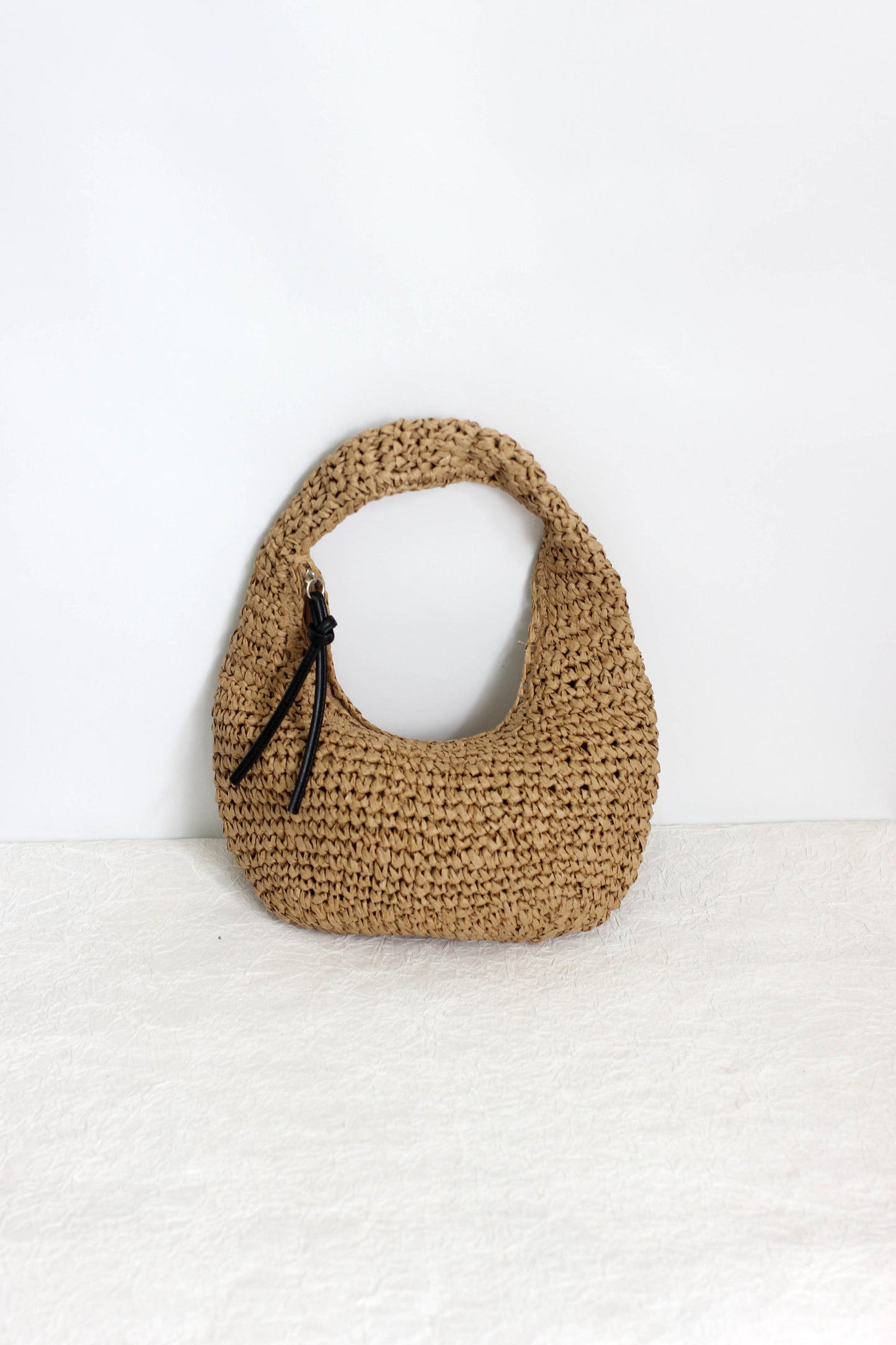 A2504DYGY59871 - Crochet Raffia Shoulder Bag
