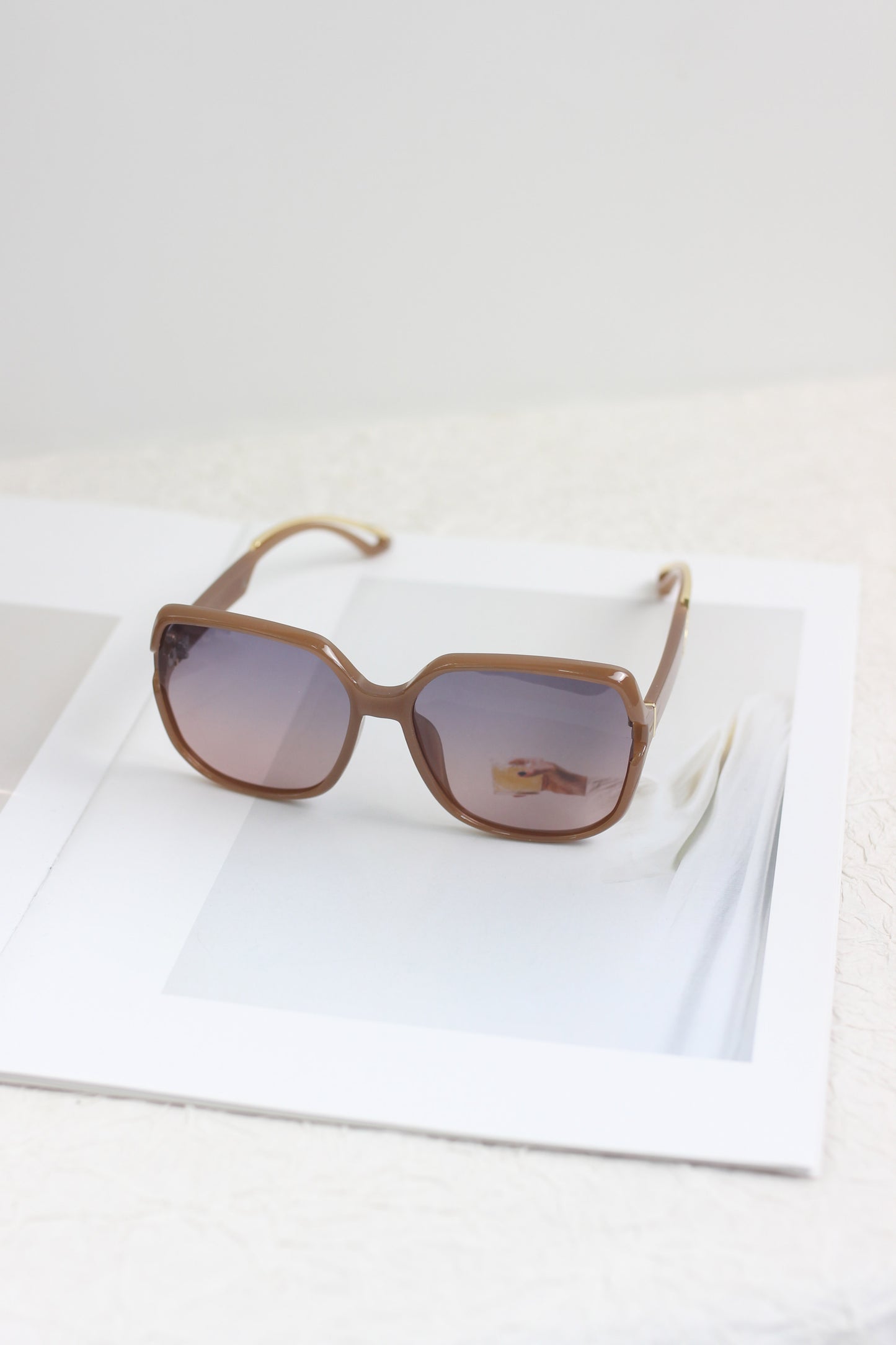 A2504NS78310 - Oversized Square Frame Gradient Sunglasses