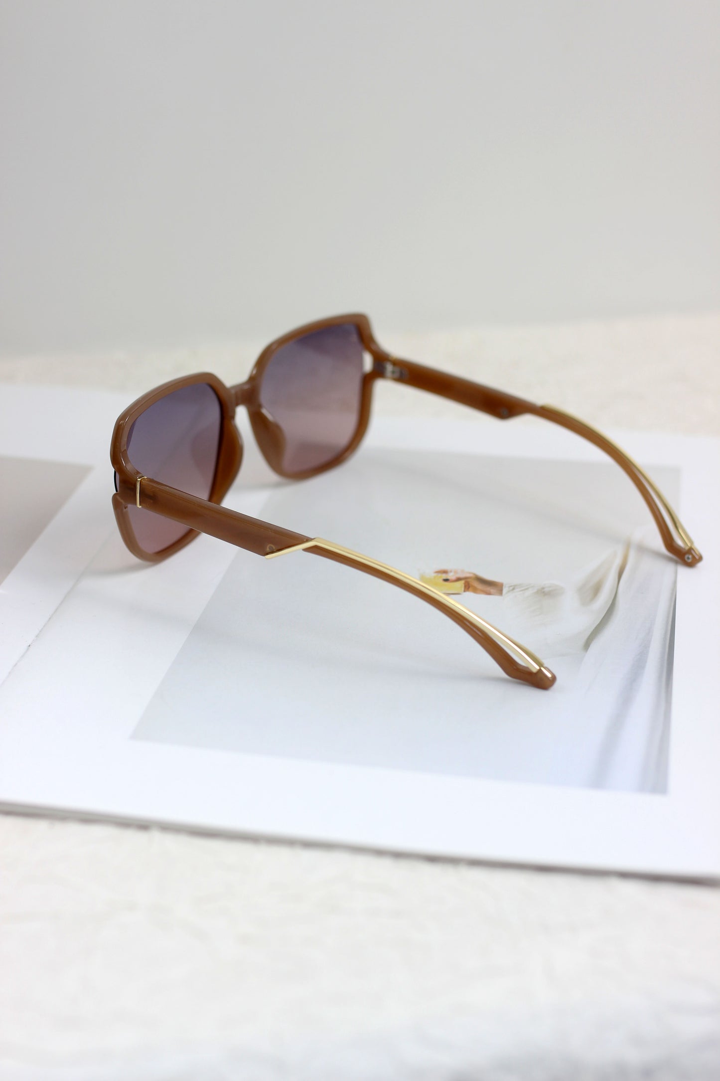 A2504NS78310 - Oversized Square Frame Gradient Sunglasses