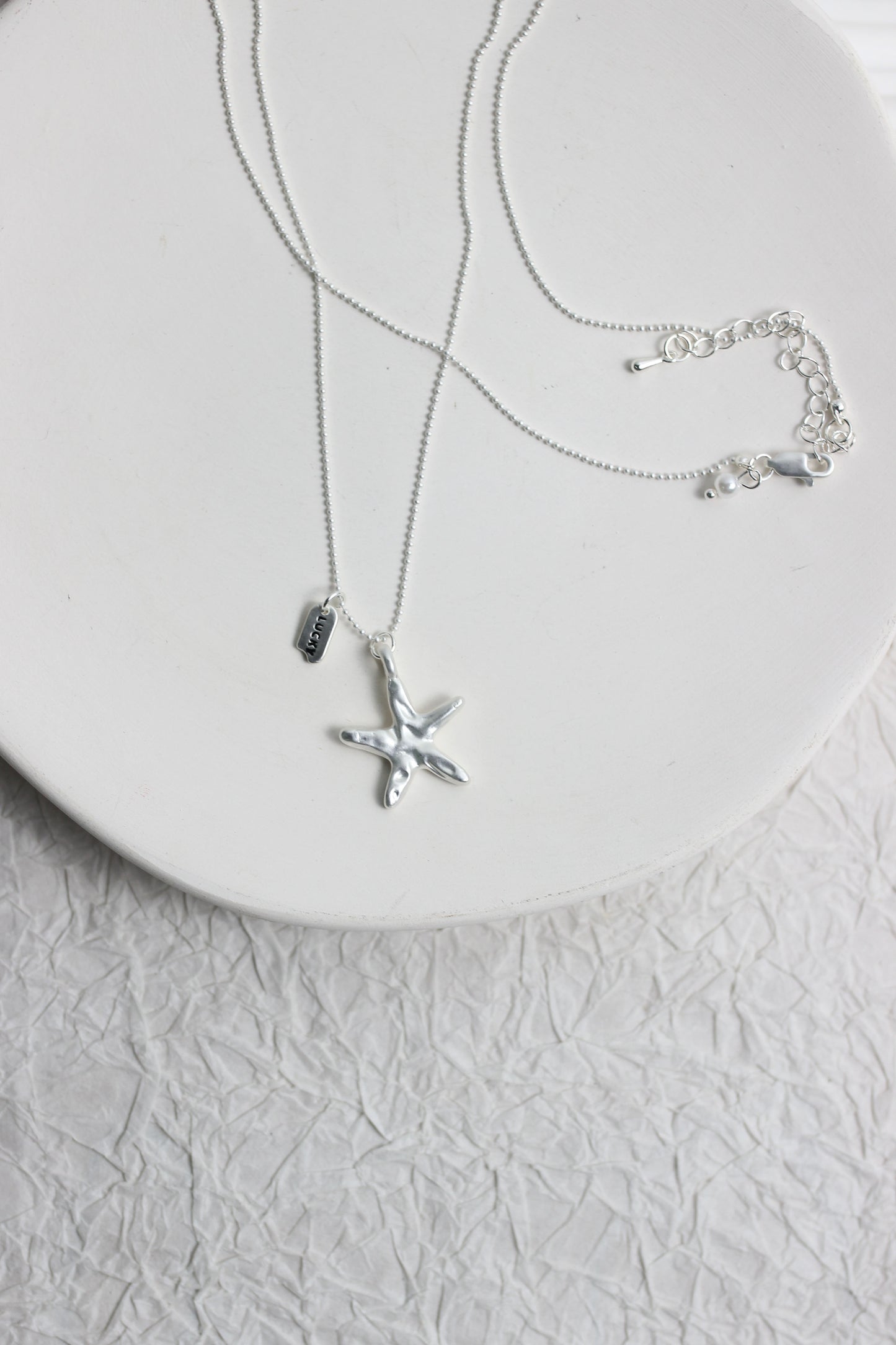 A2506XYDZ38712 - Silver Starfish Pendant Necklace