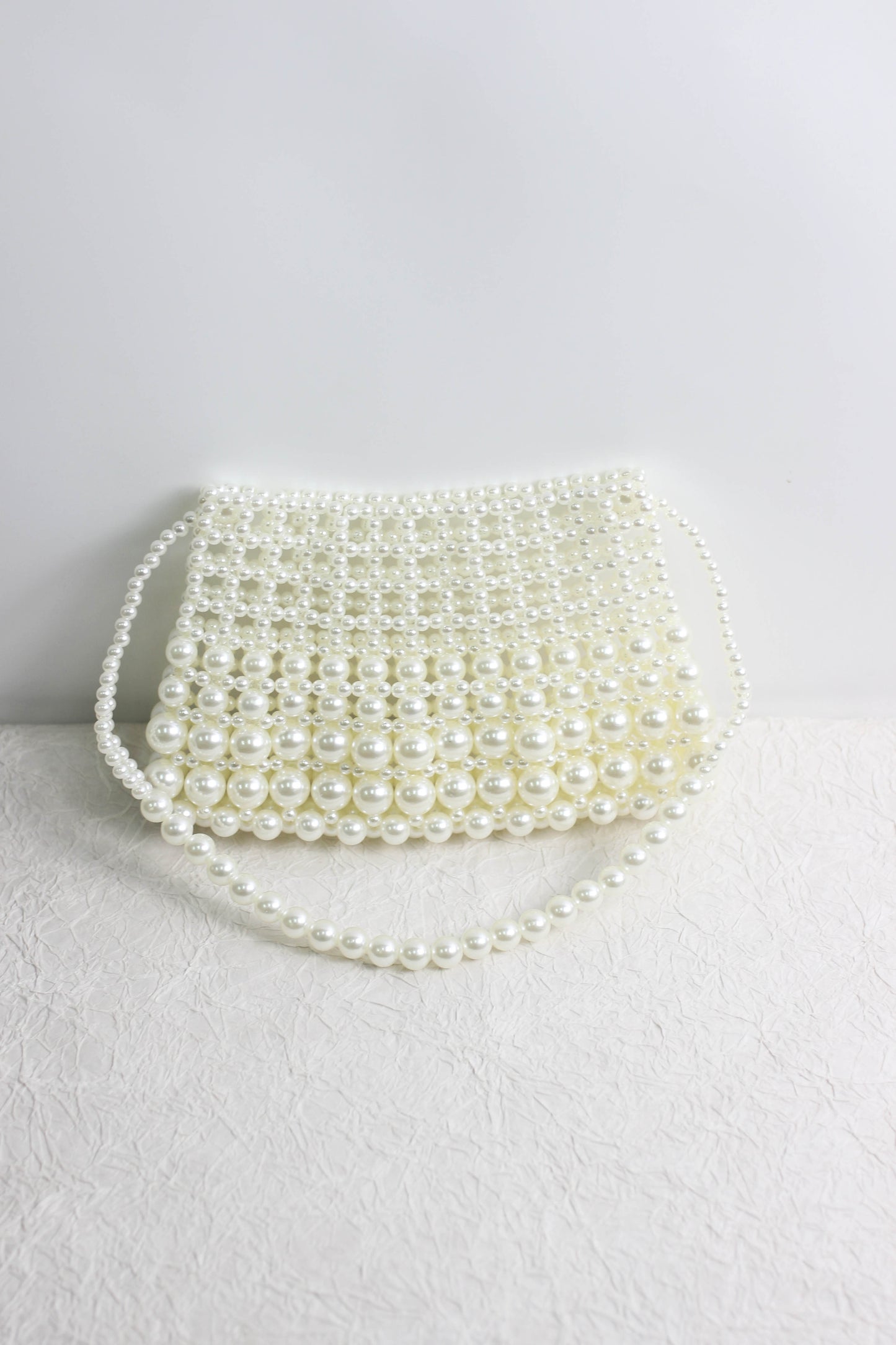 A2506YCYL35128 - Pearl Beaded Evening Shoulder Bag