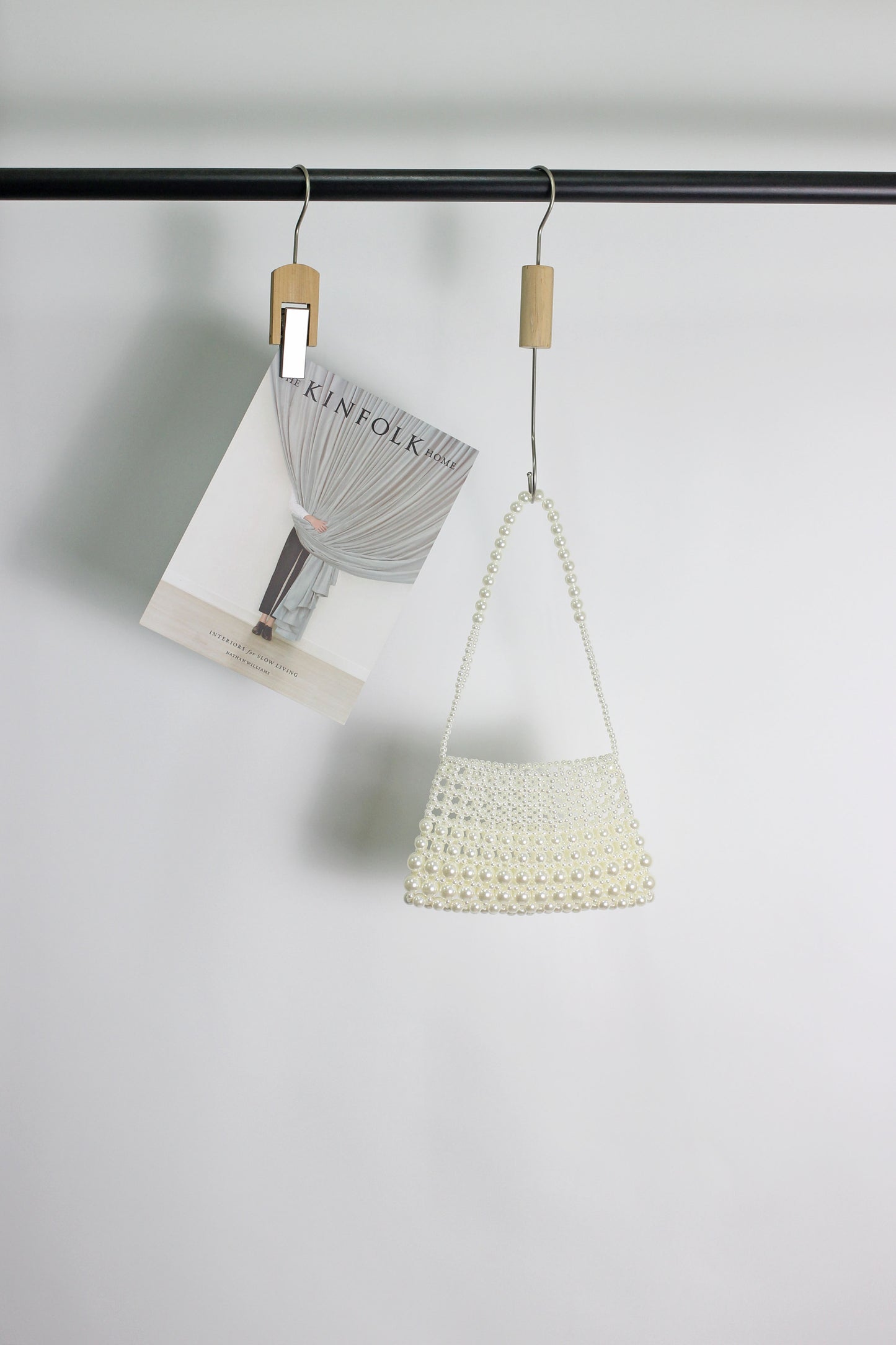 A2506YCYL35128 - Pearl Beaded Evening Shoulder Bag