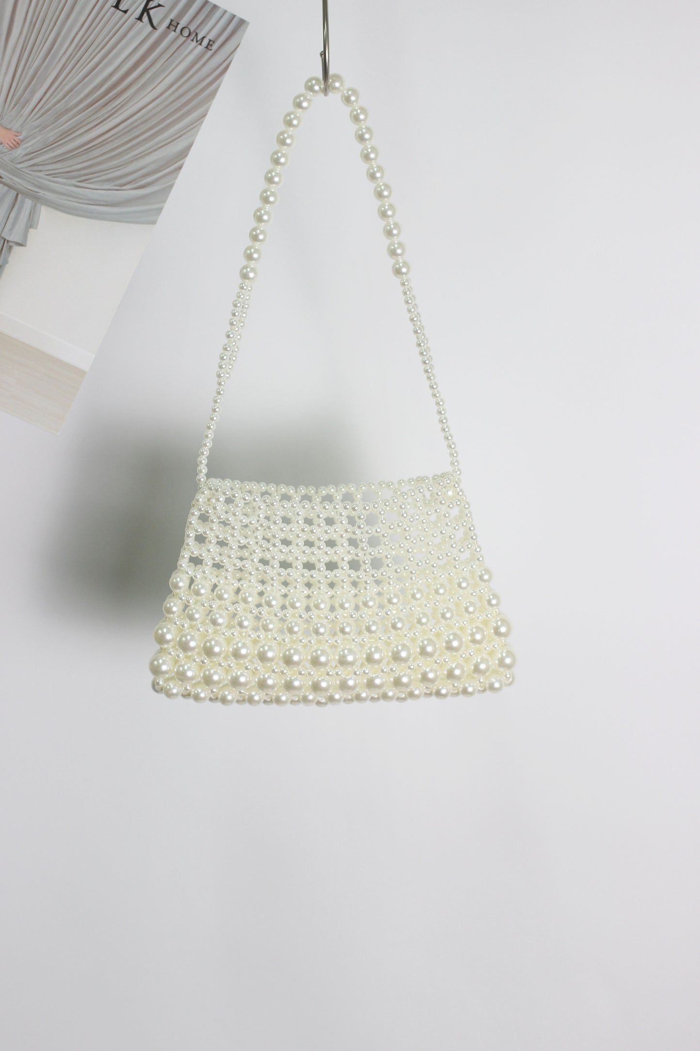 A2506YCYL35128 - Pearl Beaded Evening Shoulder Bag