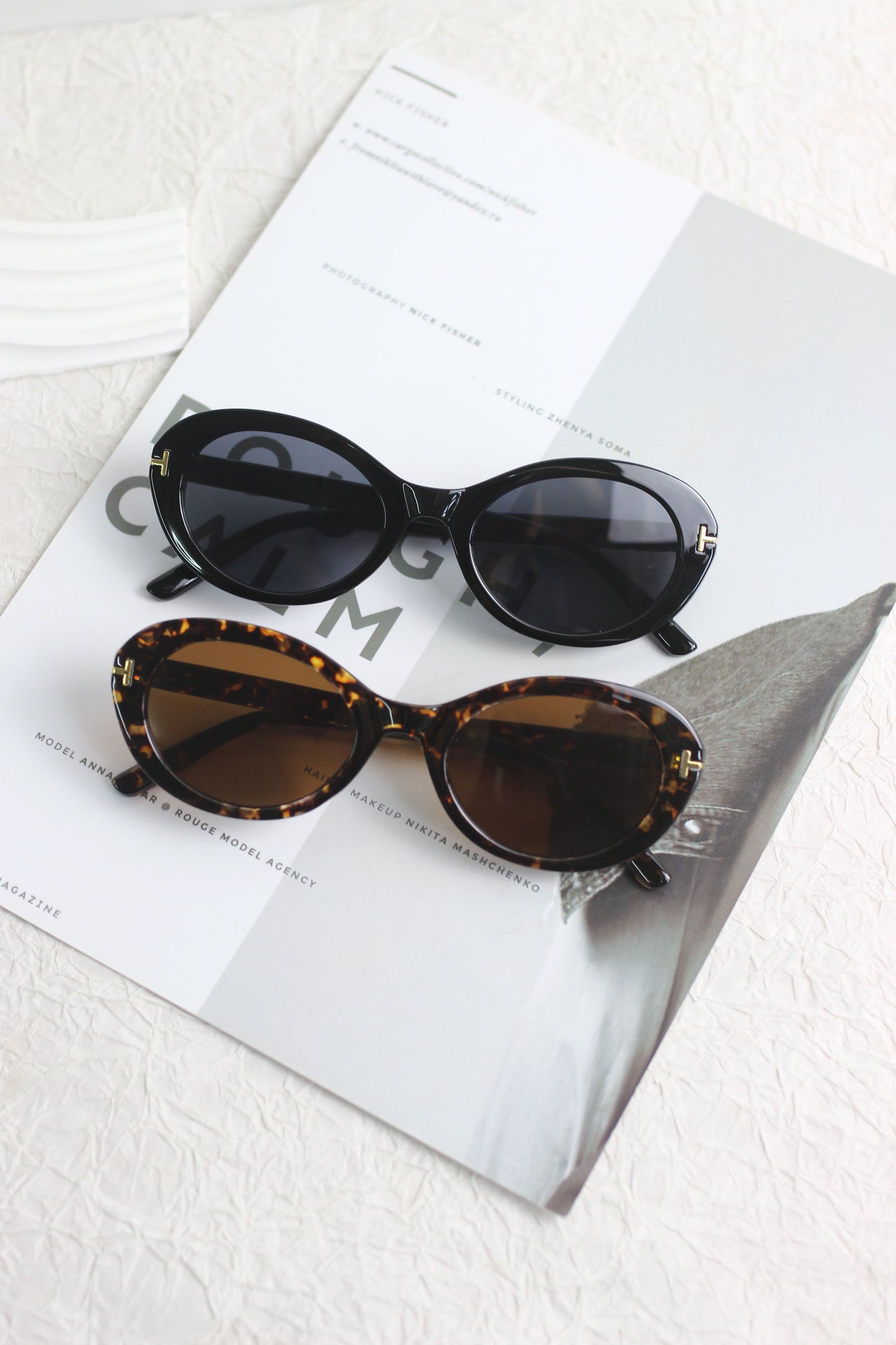 A2507CC32458 -Retro Oval Cat-Eye Sunglasses