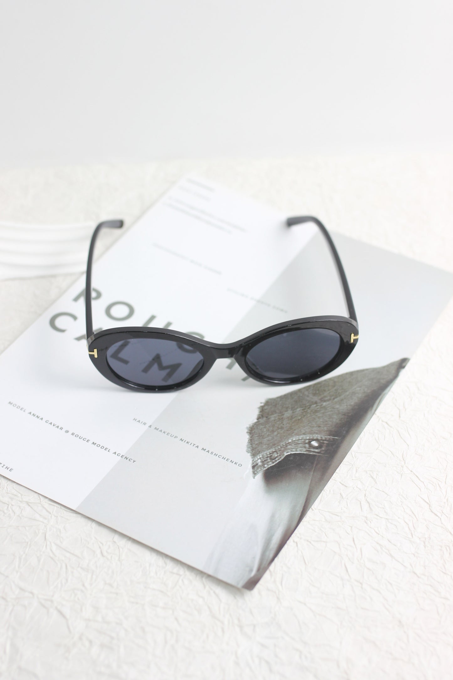 A2507CC32458 -Retro Oval Cat-Eye Sunglasses