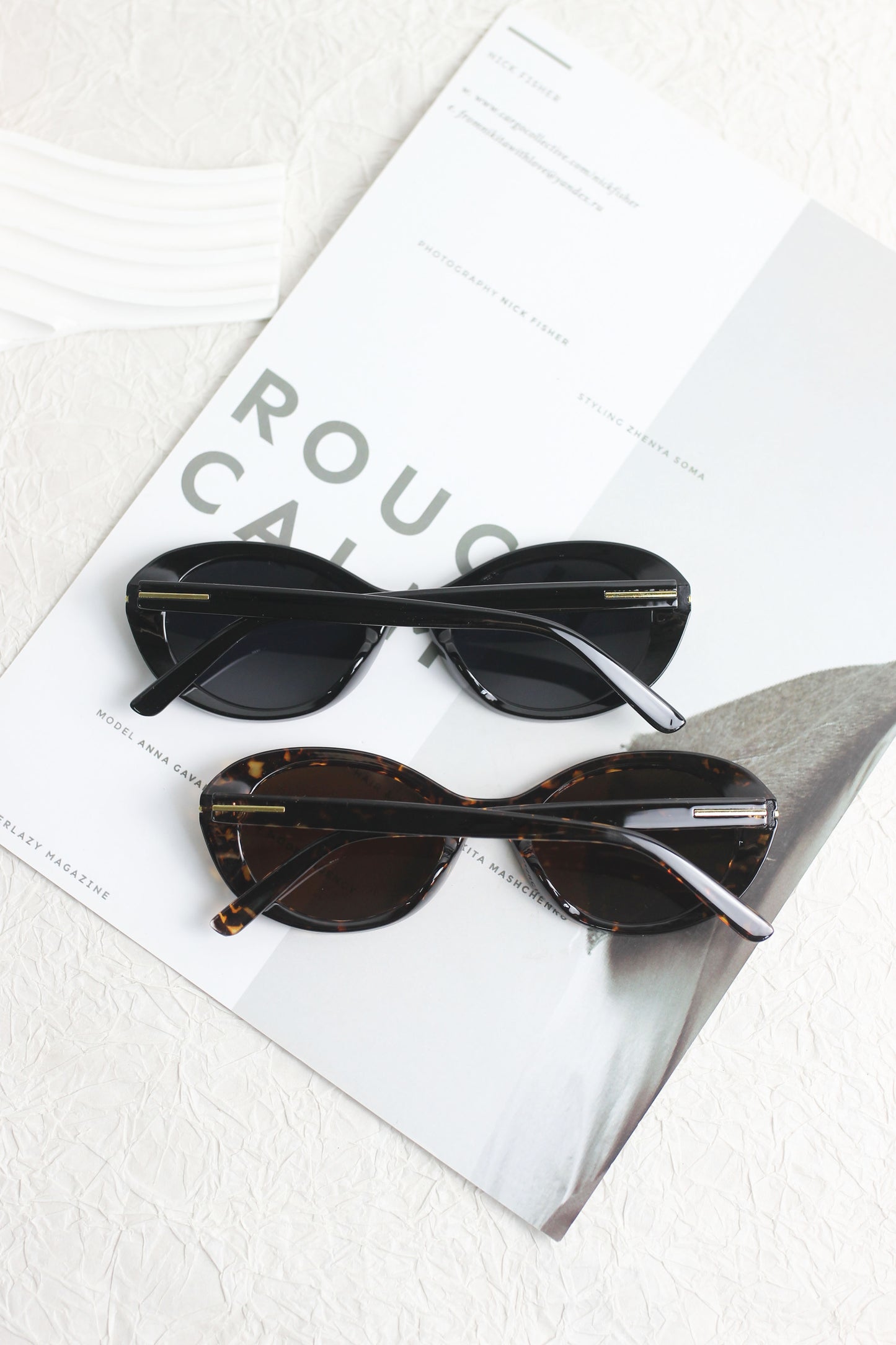 A2507CC32458 -Retro Oval Cat-Eye Sunglasses