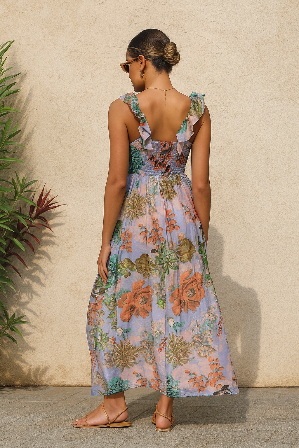 D2506ZM16540 - Floral Boho Maxi Dress