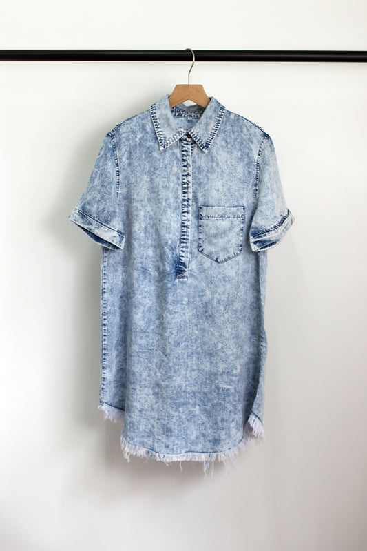 D2405OZX92046- SIMPLE MOMENTS BLUE MINI DRESS