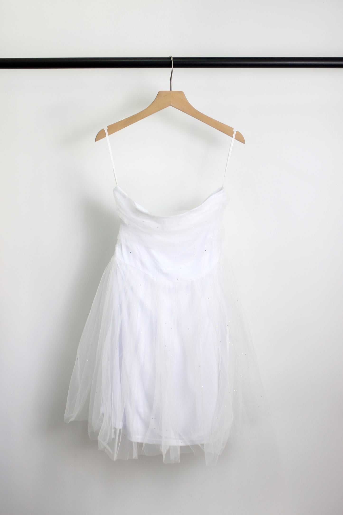 D2412DY86720 - Sparkling Tulle Strapless Mini Dress