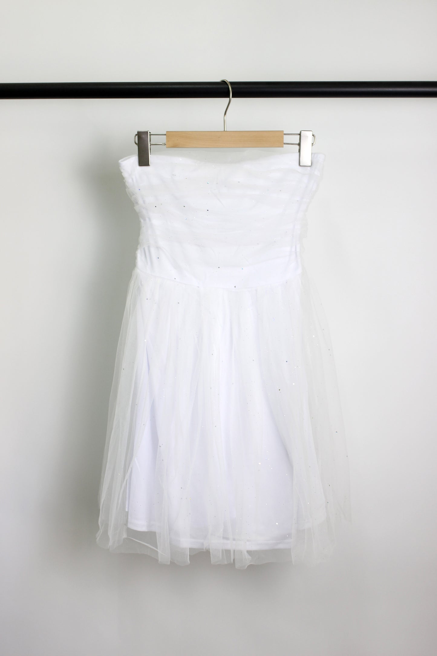 D2412DY86720 - Sparkling Tulle Strapless Mini Dress