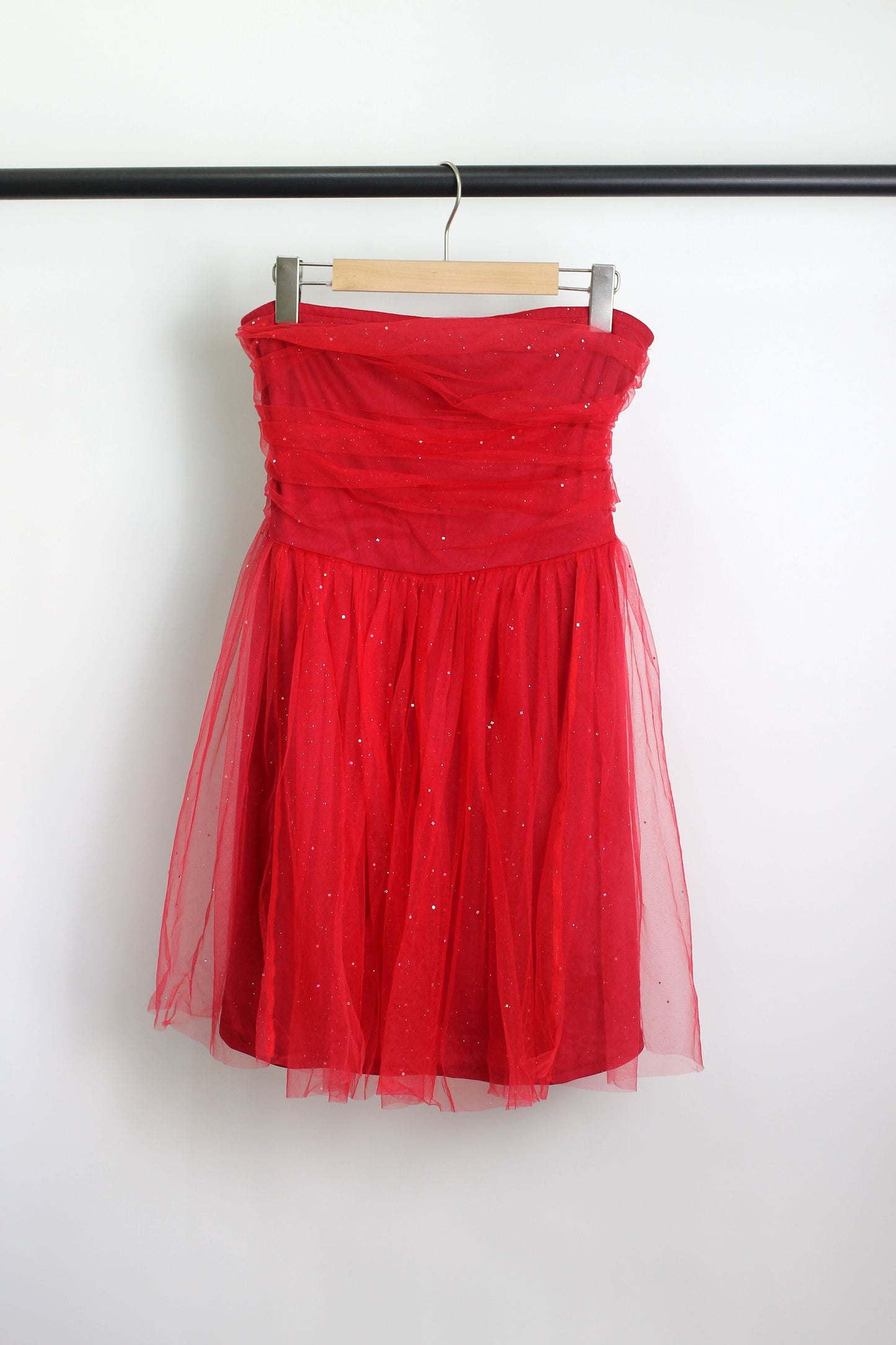 D2412DY86720 - Sparkling Tulle Strapless Mini Dress