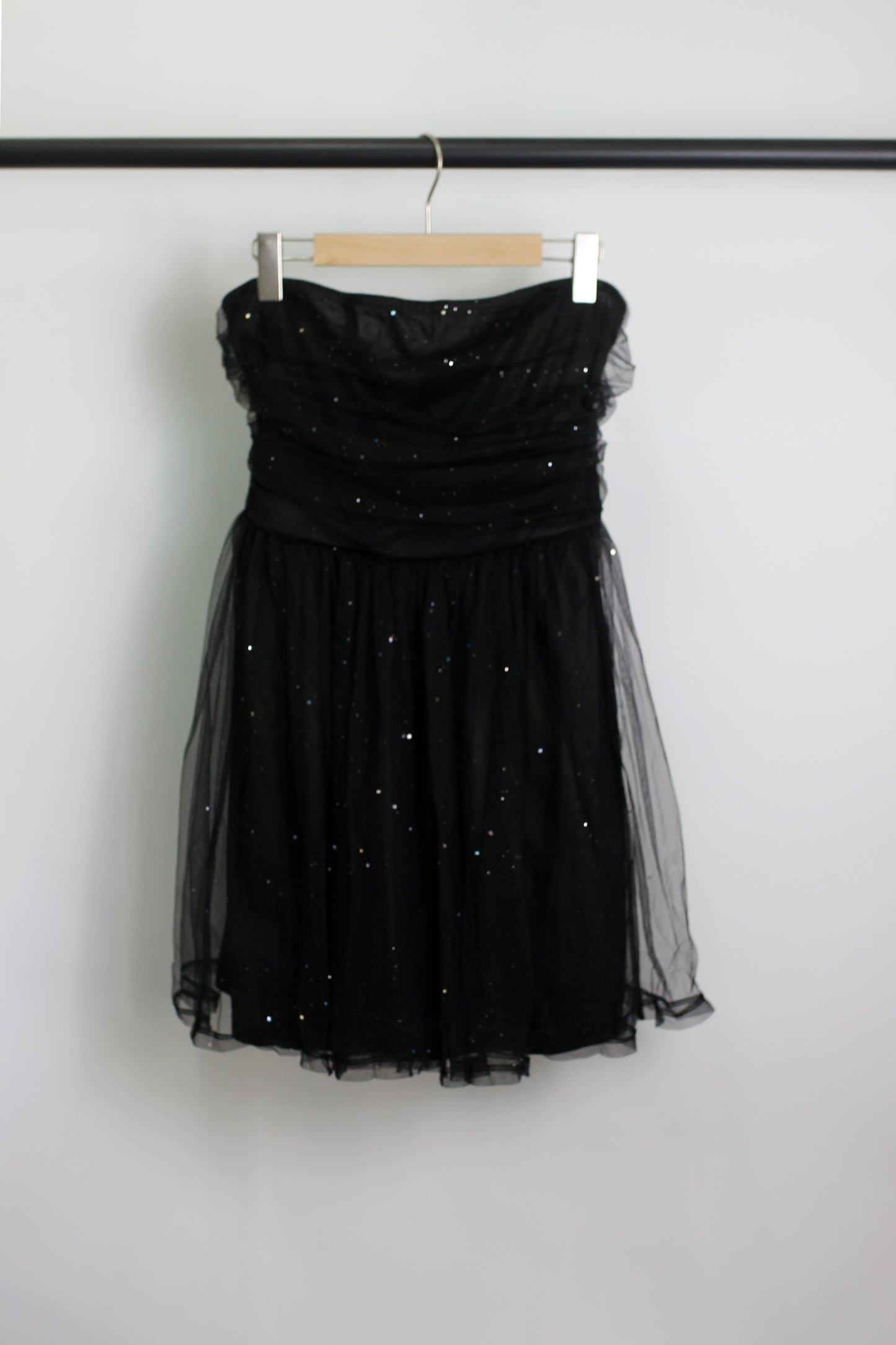 D2412DY86720 - Sparkling Tulle Strapless Mini Dress