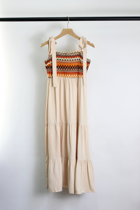 D2504YIB10240 - Bohemian Embroidered Maxi Dress