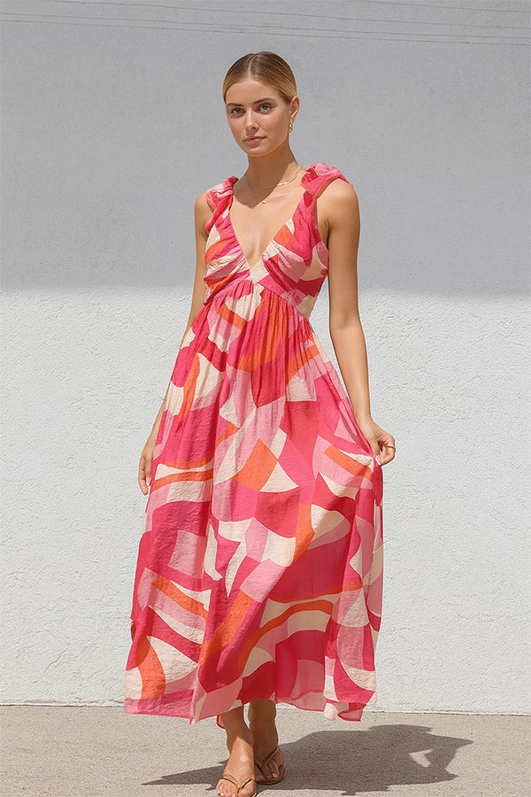 D2506ZM16540 - Floral Boho Maxi Dress