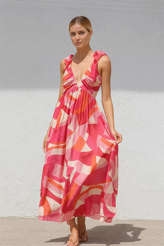 D2506ZM16540 - Floral Boho Maxi Dress